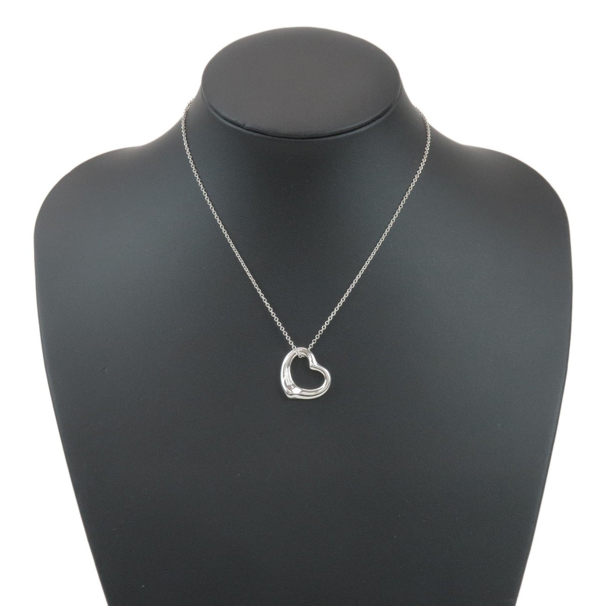 Tiffany & Co. Elsa Peretti Open Heart Pendant Sterling Silver Silver Sterling_Silver Necklace Jewelry (Pre-Owned)