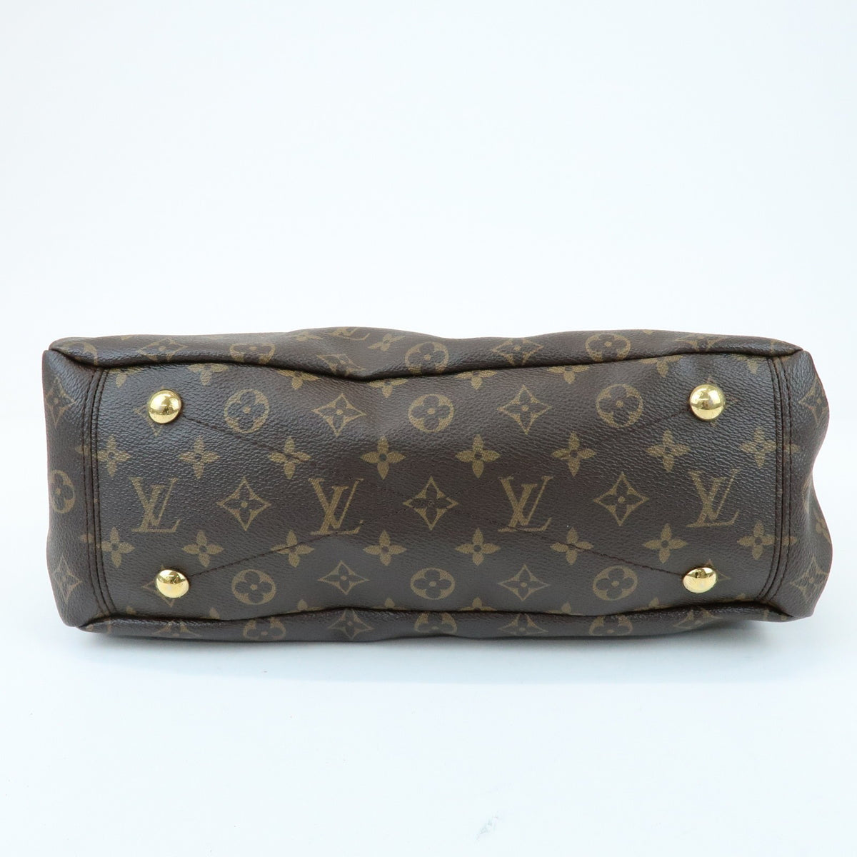 Louis Vuitton Pallas Monogram Canvas With Leather Brown Canvas Tote Bag Bag (Pre-Owned)