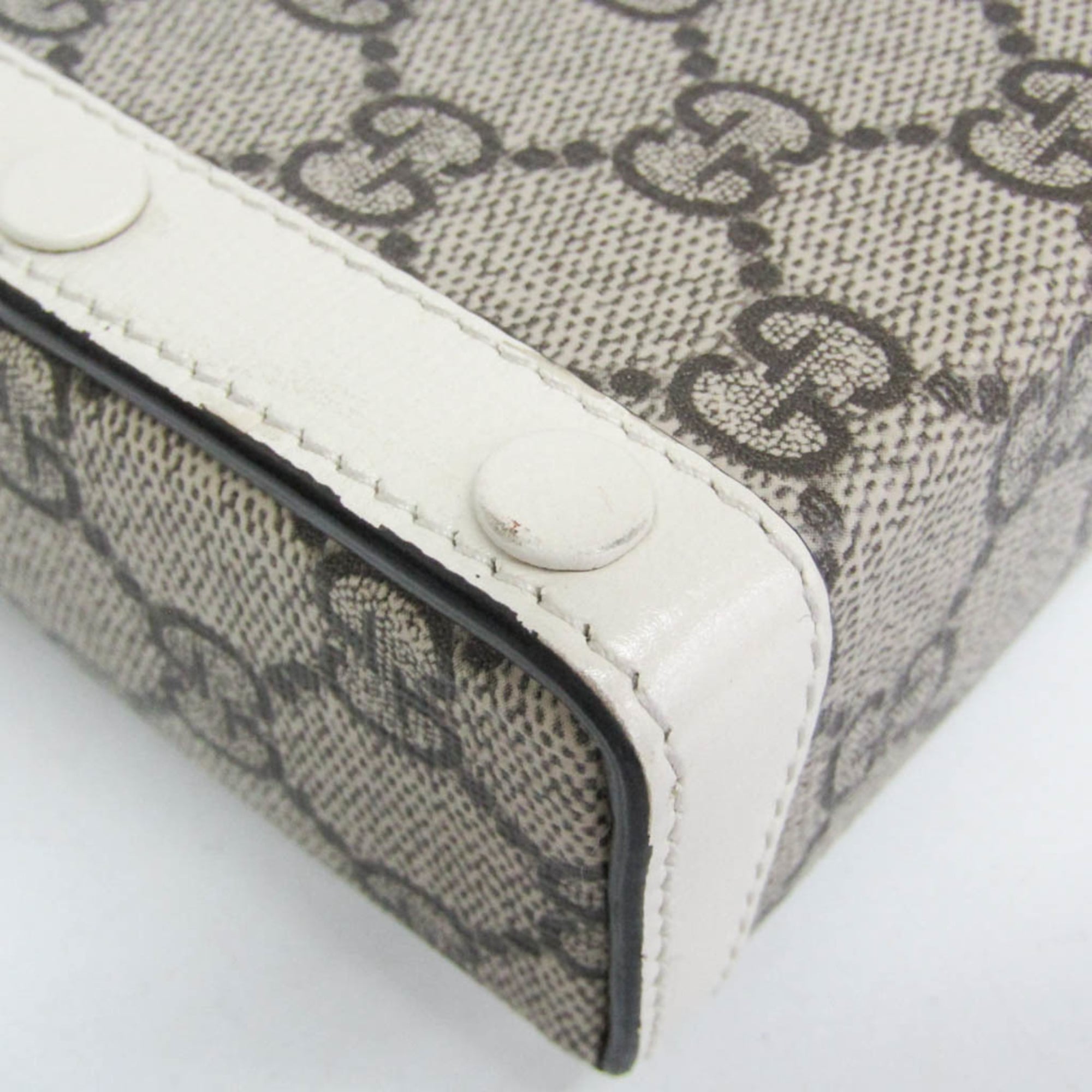 Gucci Horsebit 1955 Gg Coated Canvas With Leather Beige Canvas Crossbody Bag Bag (Pre-Owned)