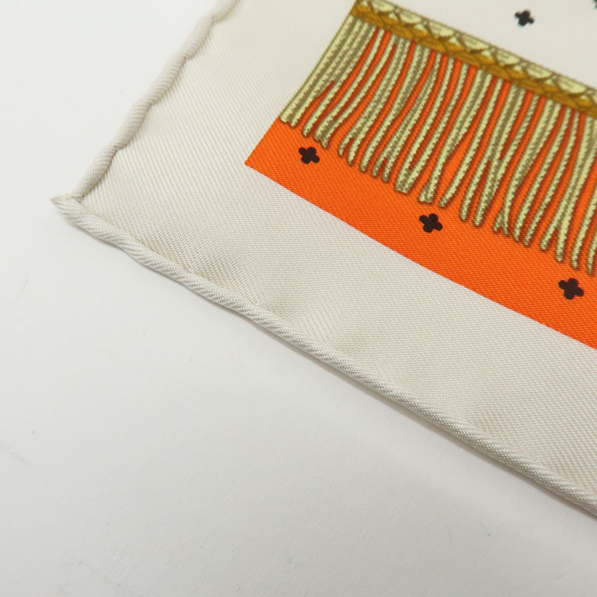 Hermes Carré 42 Silk Orange Silk Scarve & Shawl Accessory (Pre-Owned)