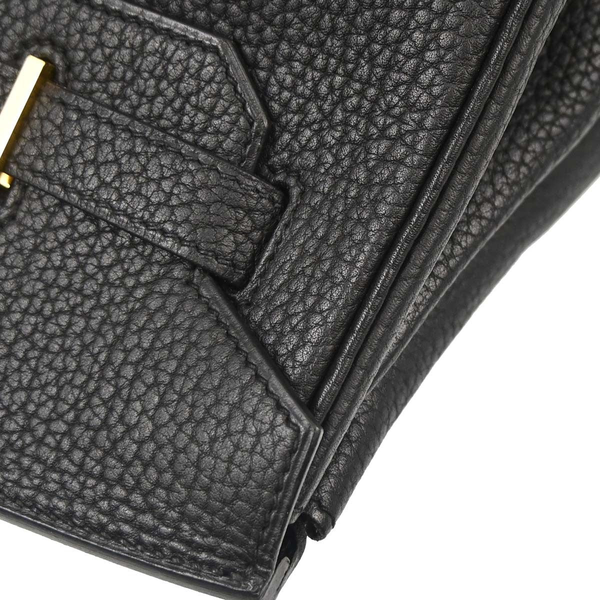 Hermes Birkin Black Togo With Gold Hardware Black Calfskin Handbag (Pre-Owned)