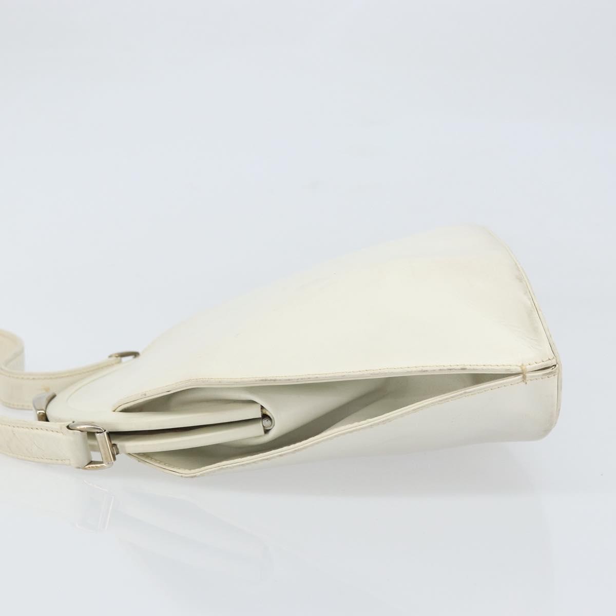 Gucci Vintage Leather White Leather Handbag (Pre-Owned)