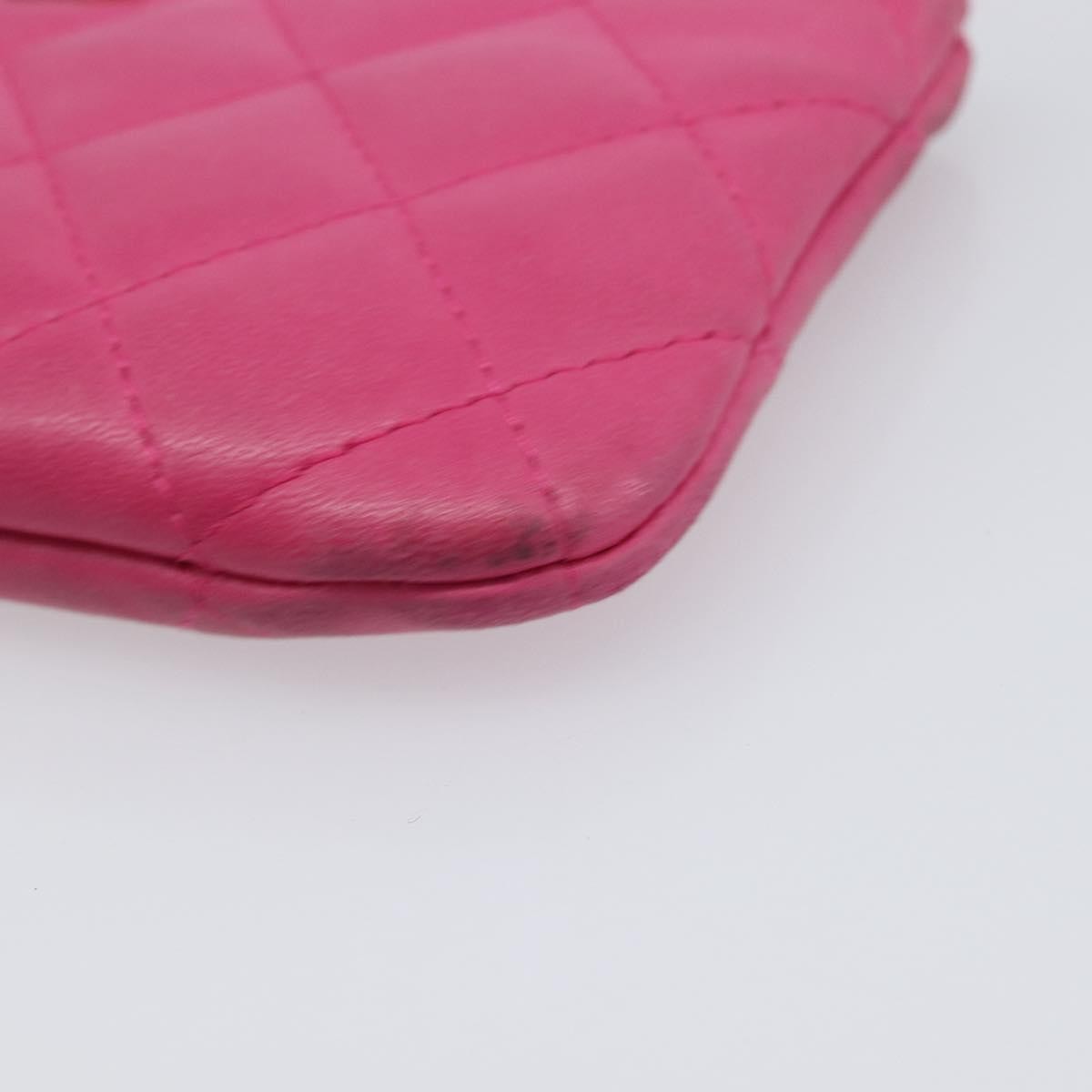 Chanel Cc Zip Coin Purse Quilted Lambskin Pink Leather Wallets Accessory (Pre-Owned)