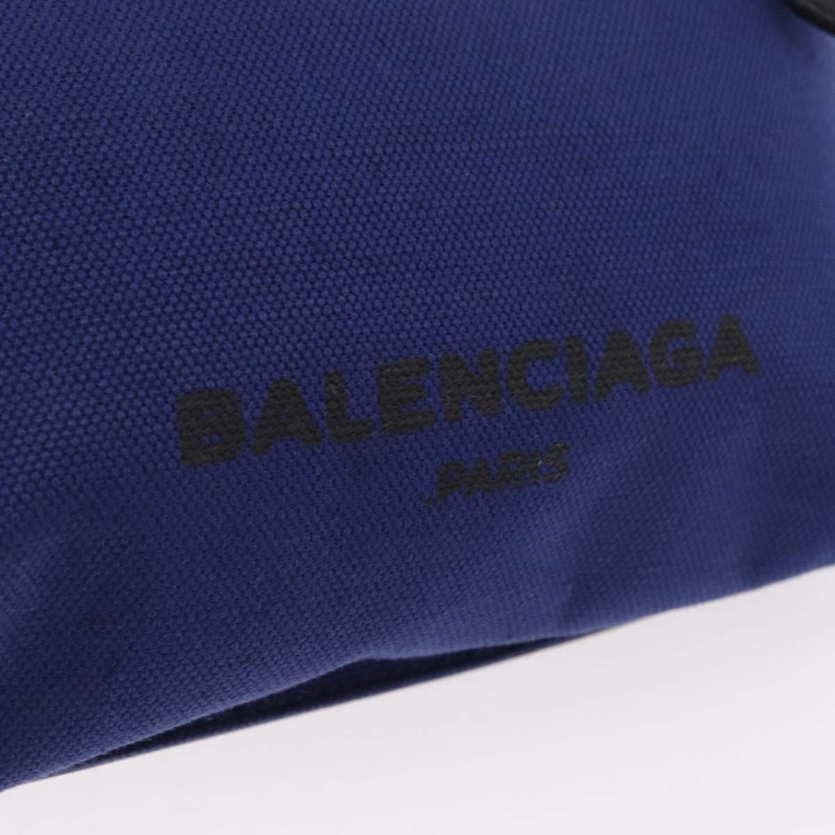Balenciaga Navy Neo Lift Waist Canvas And Leather Blue Canvas Handbag (Pre-Owned)