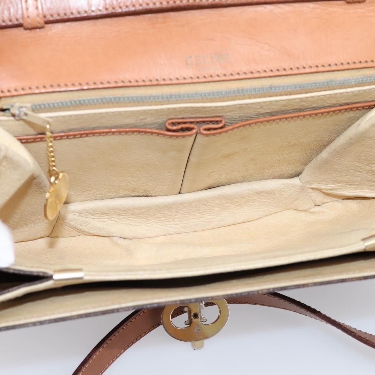 Celine Vintage Macadam Canvas And Leather Brown Pvc Shoulder Bag Bag (Pre-Owned)
