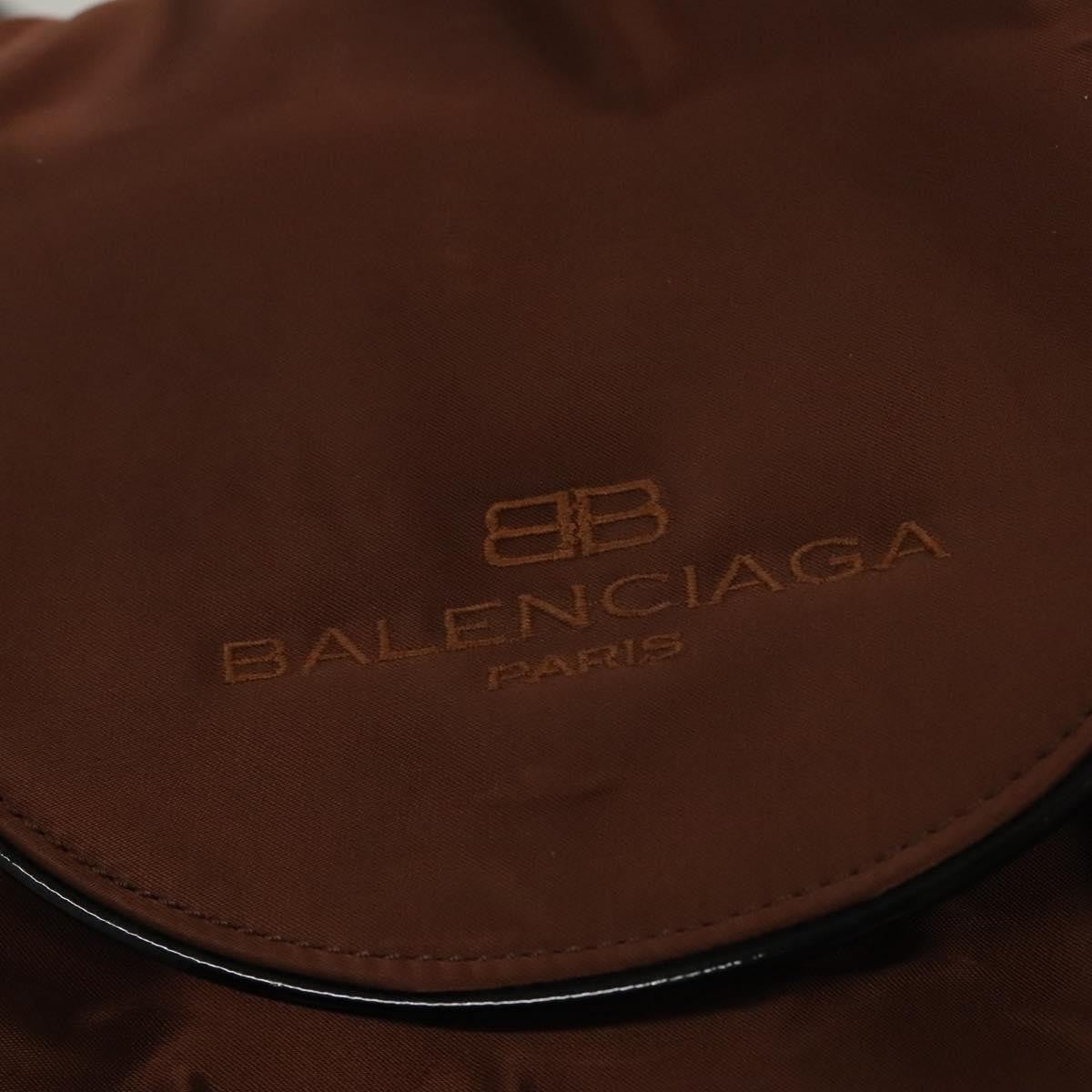Balenciaga Vintage Nylon Brown Nylon Backpack Bag (Pre-Owned)
