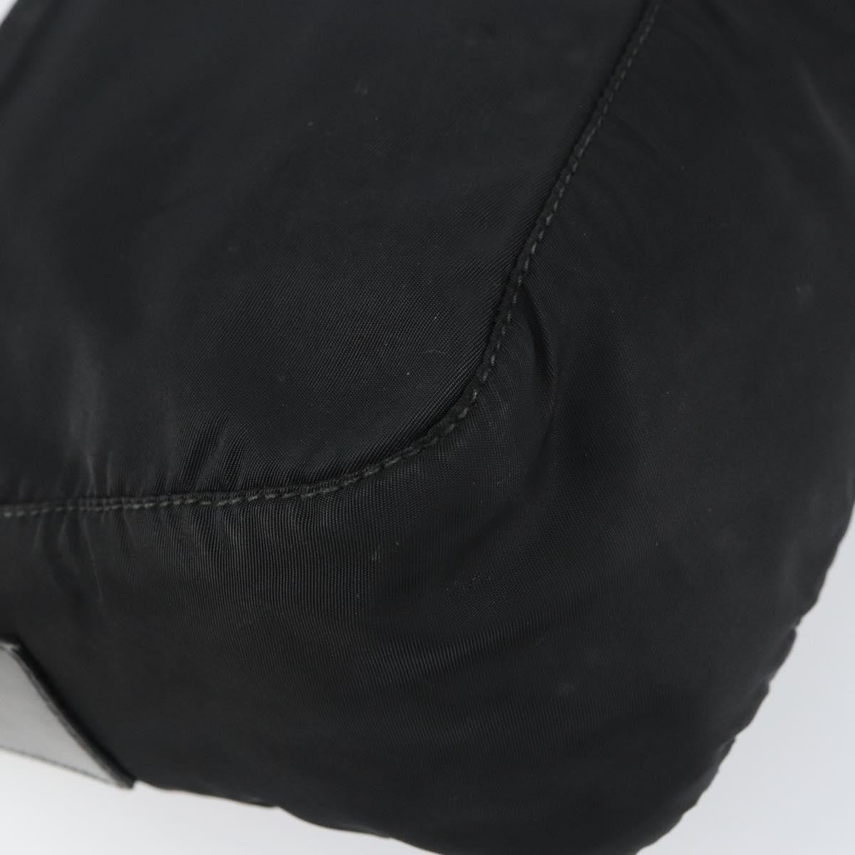 Prada Front Zip Messenger Quilted Tessuto Black Nylon Shoulder Bag Bag (Pre-Owned)