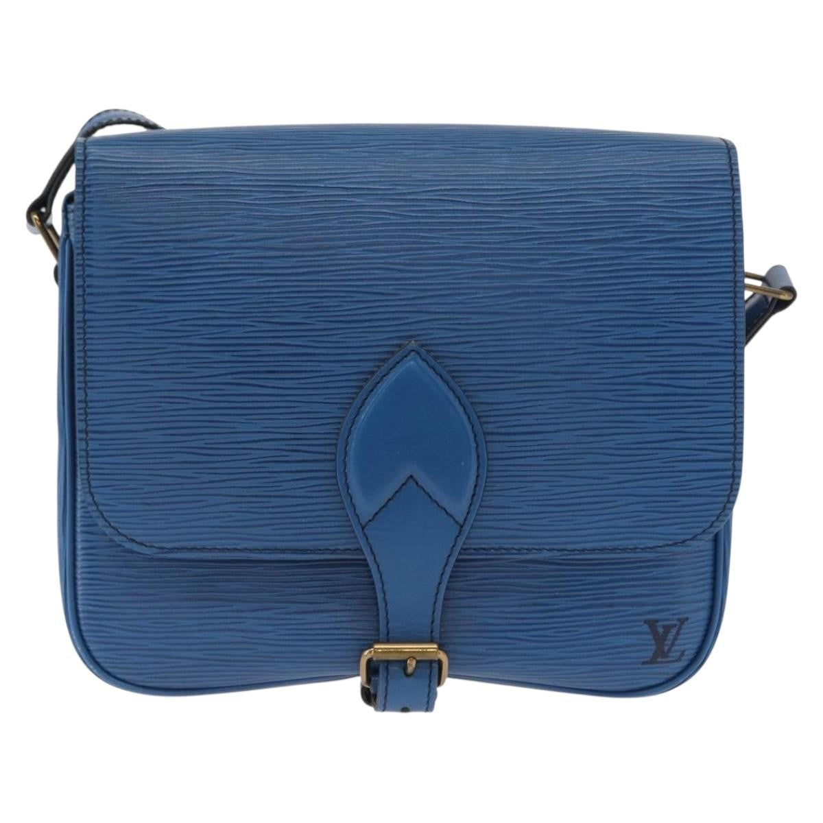Louis Vuitton Cartouchiere Epi Leather Blue Leather Shoulder Bag Bag (Pre-Owned)