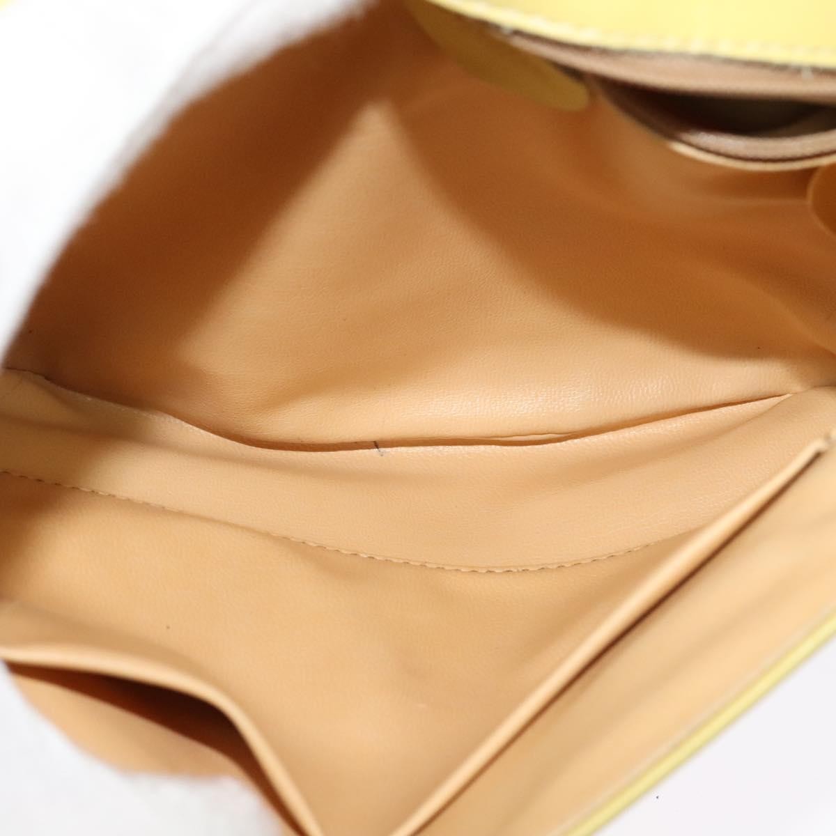 Celine Vintage Leather Yellow Leather Shoulder Bag Bag (Pre-Owned)