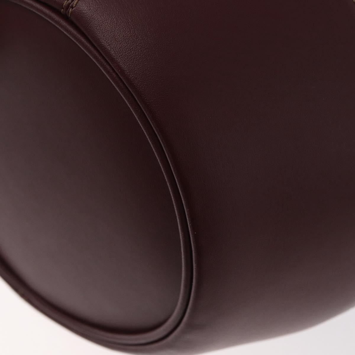 Cartier Must De Cartier Leather Burgundy Leather Shoulder Bag Bag (Pre-Owned)