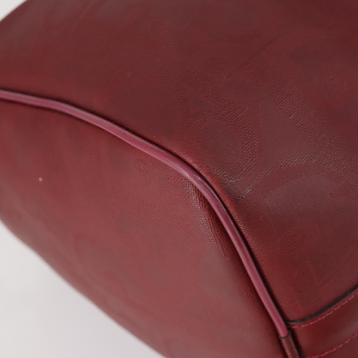 Christian Dior Vintage Trotter Duffle Diorissimo Canvas Red Canvas Travel Bag Bag (Pre-Owned)