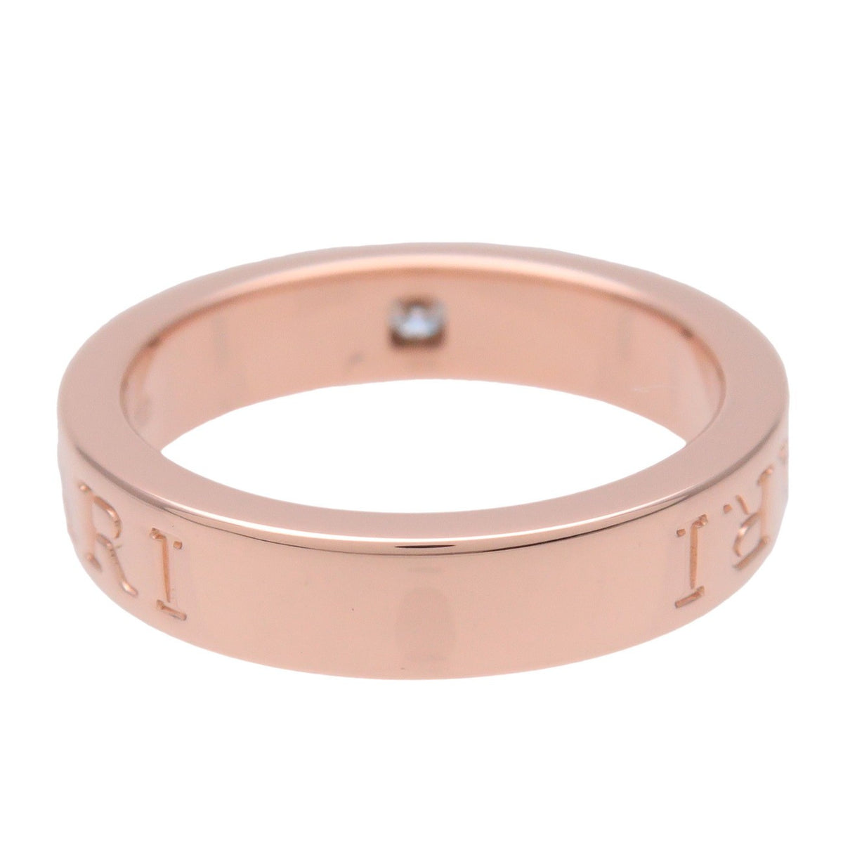 Bvlgari B.Zero1 Essential Logo Band 18K Rose Gold Gold Rose_Gold Ring Jewelry (Pre-Owned)