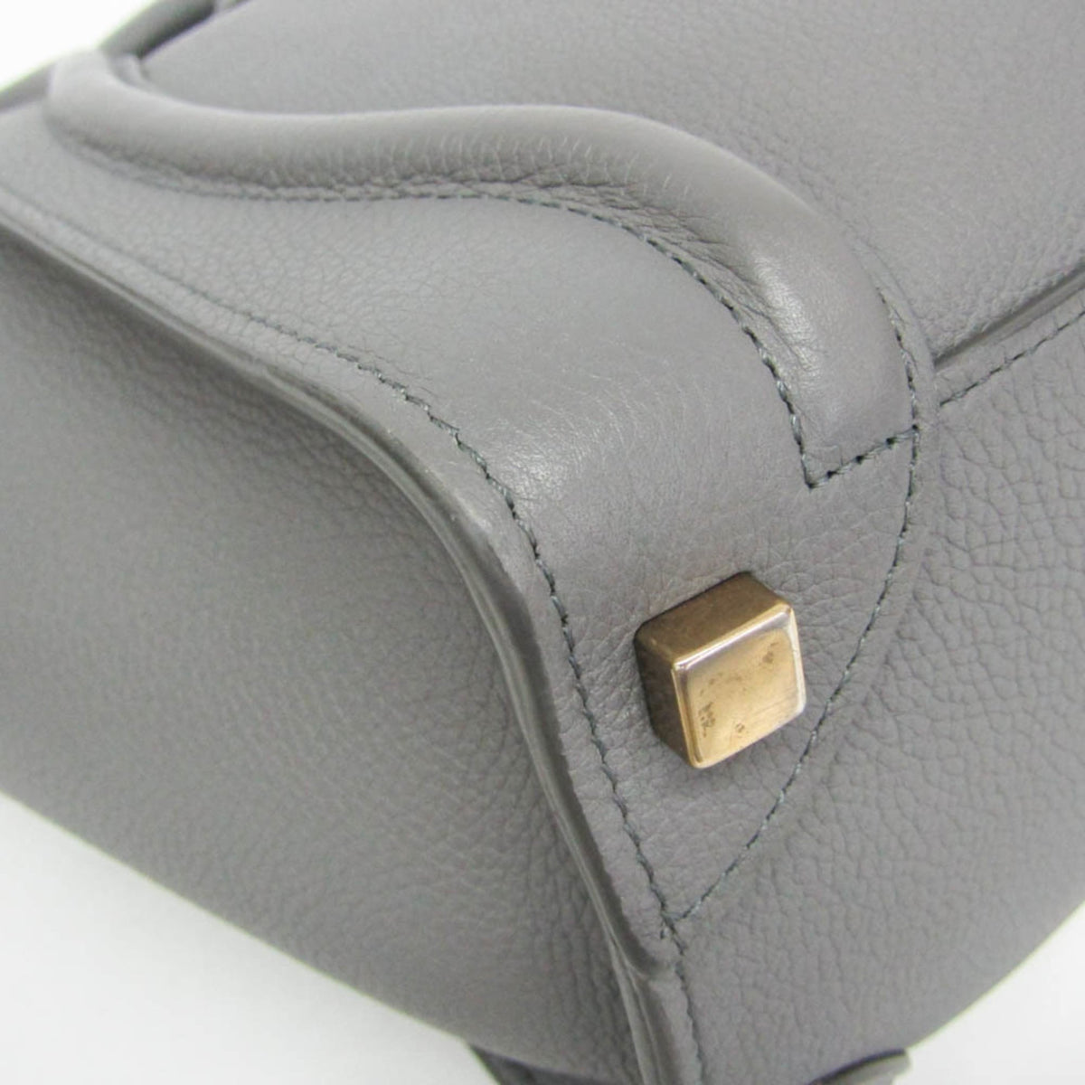 Celine Luggage Smooth Leather Gray Leather Handbag (Pre-Owned)