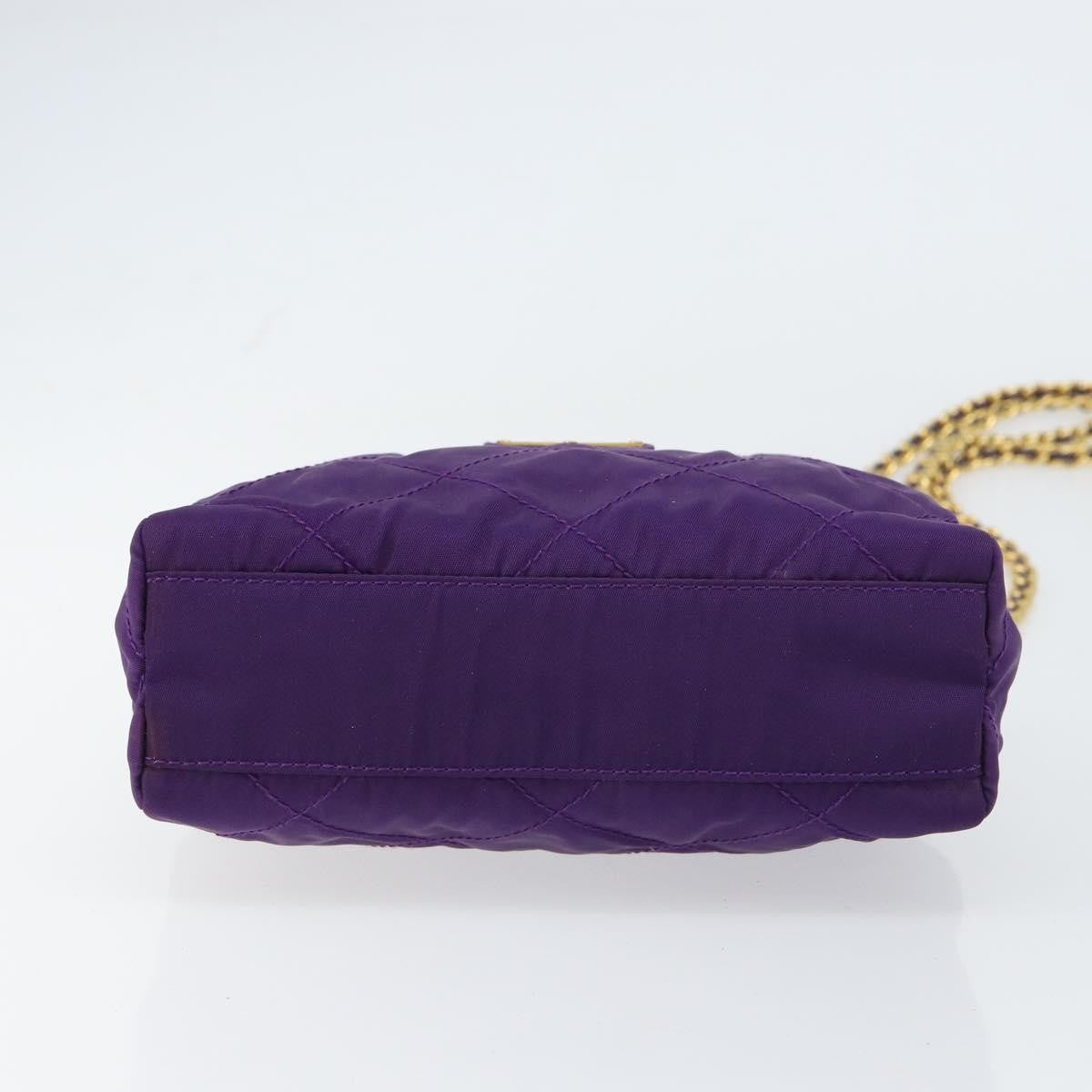 Prada Re-Edition 1995 Chain Quilted Re-Nylon Purple Nylon Tote Bag Bag (Pre-Owned)