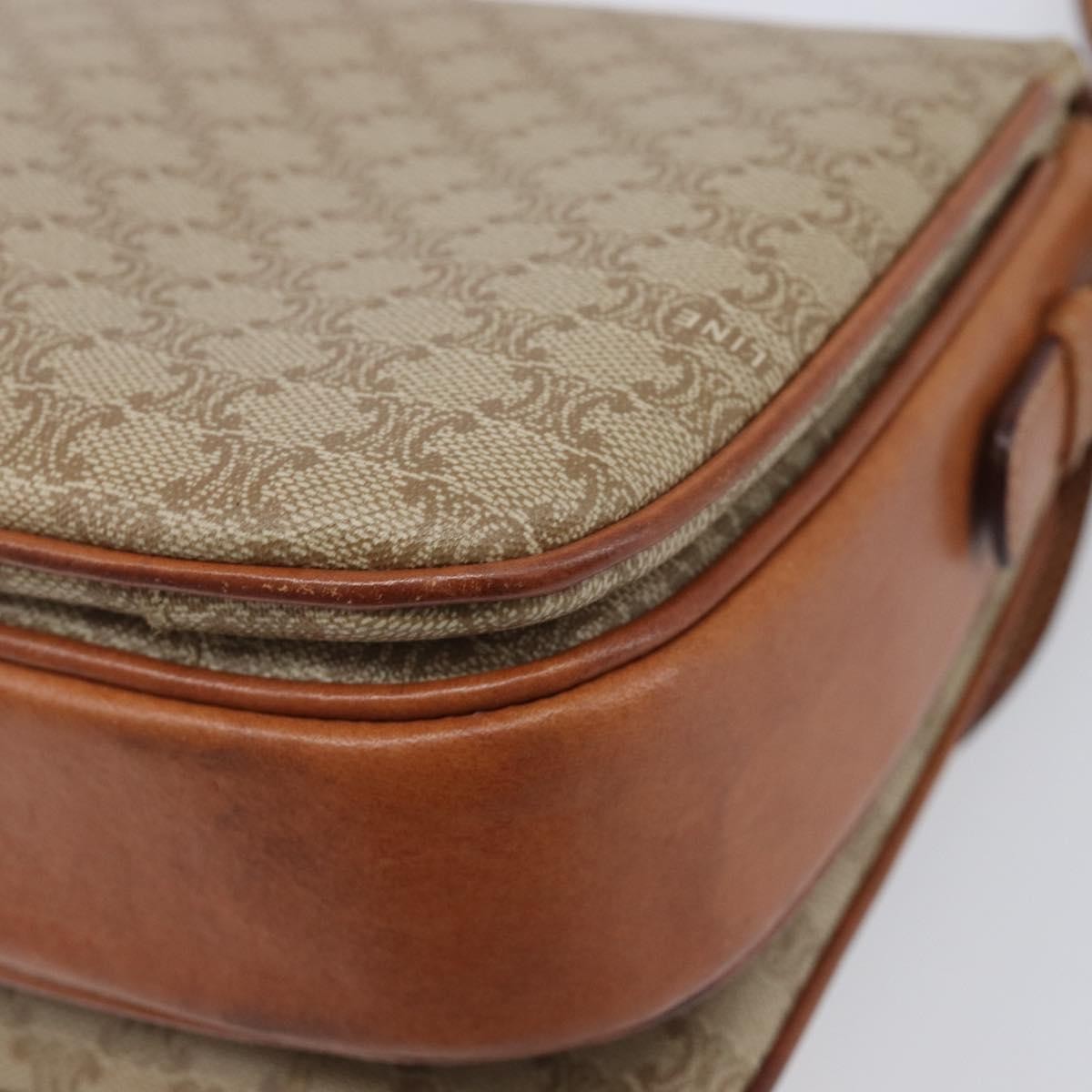 Celine Macadam Shoulder Canvas Beige Canvas Crossbody Bag Bag (Pre-Owned)