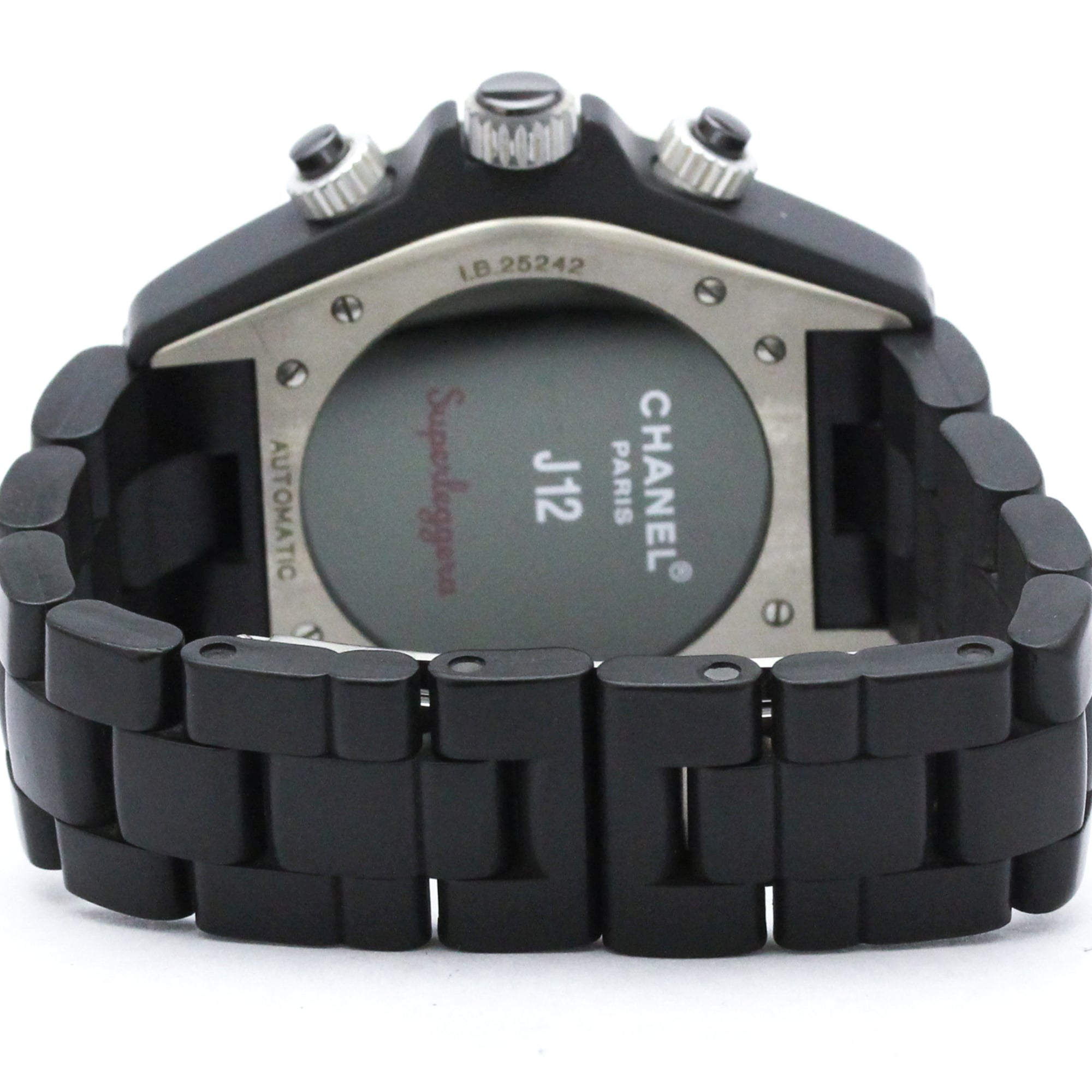 Chanel J12 Chronograph Automatic Ceramic And Stainless Steel Watch (Pre-Owned)