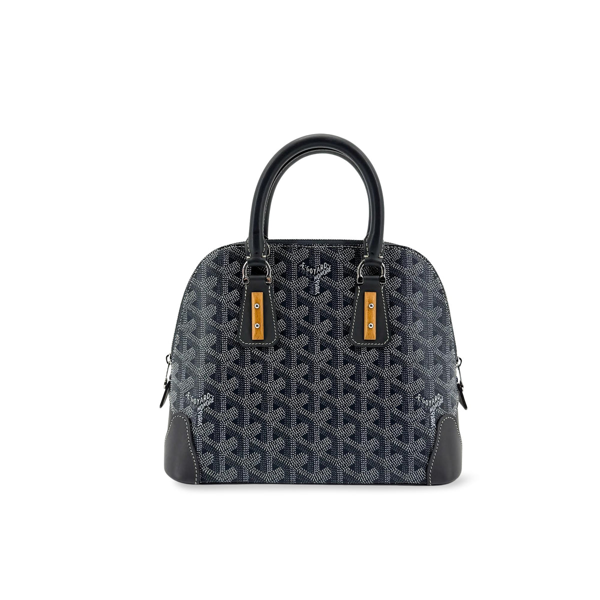 Goyard Vendome Coated Canvas Black Canvas Handbag (Pre-Owned)