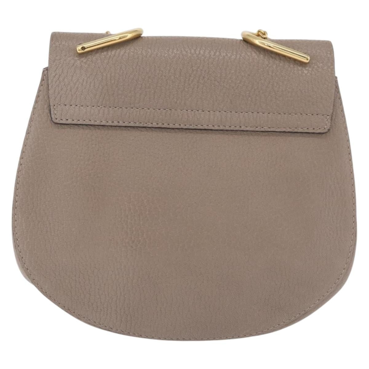 Chloe Drew Leather Beige Leather Crossbody Bag Bag (Pre-Owned)