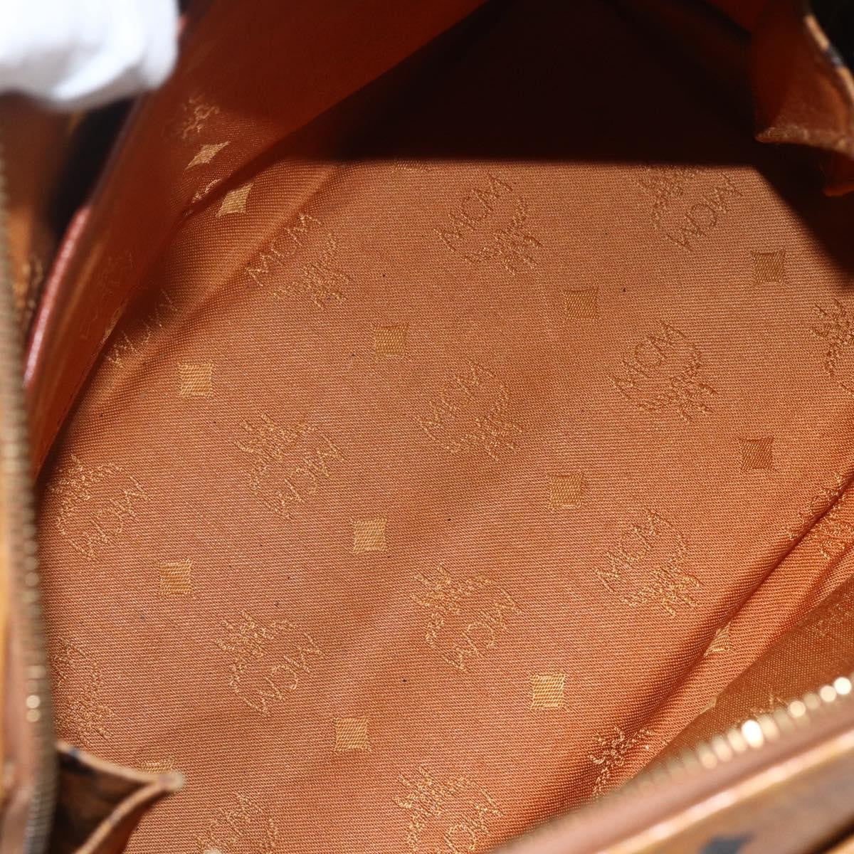 MCM Visetos Logogramme Leather Brown Leather Handbag (Pre-Owned)