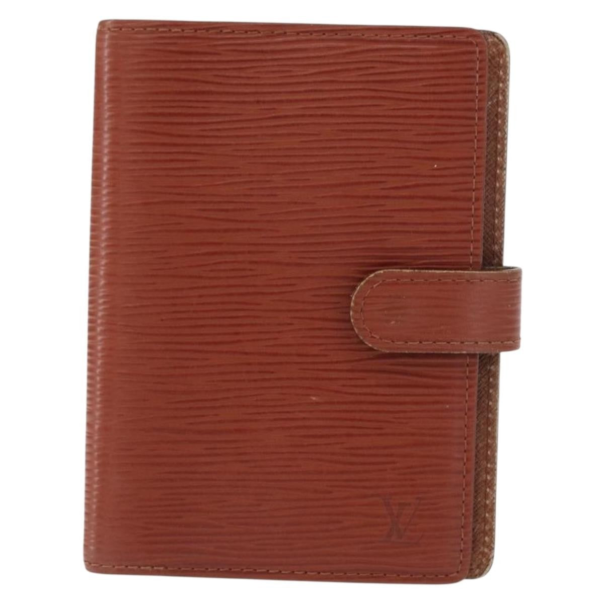 Louis Vuitton Agenda Cover Epi Leather Brown Leather Wallets Accessory (Pre-Owned)