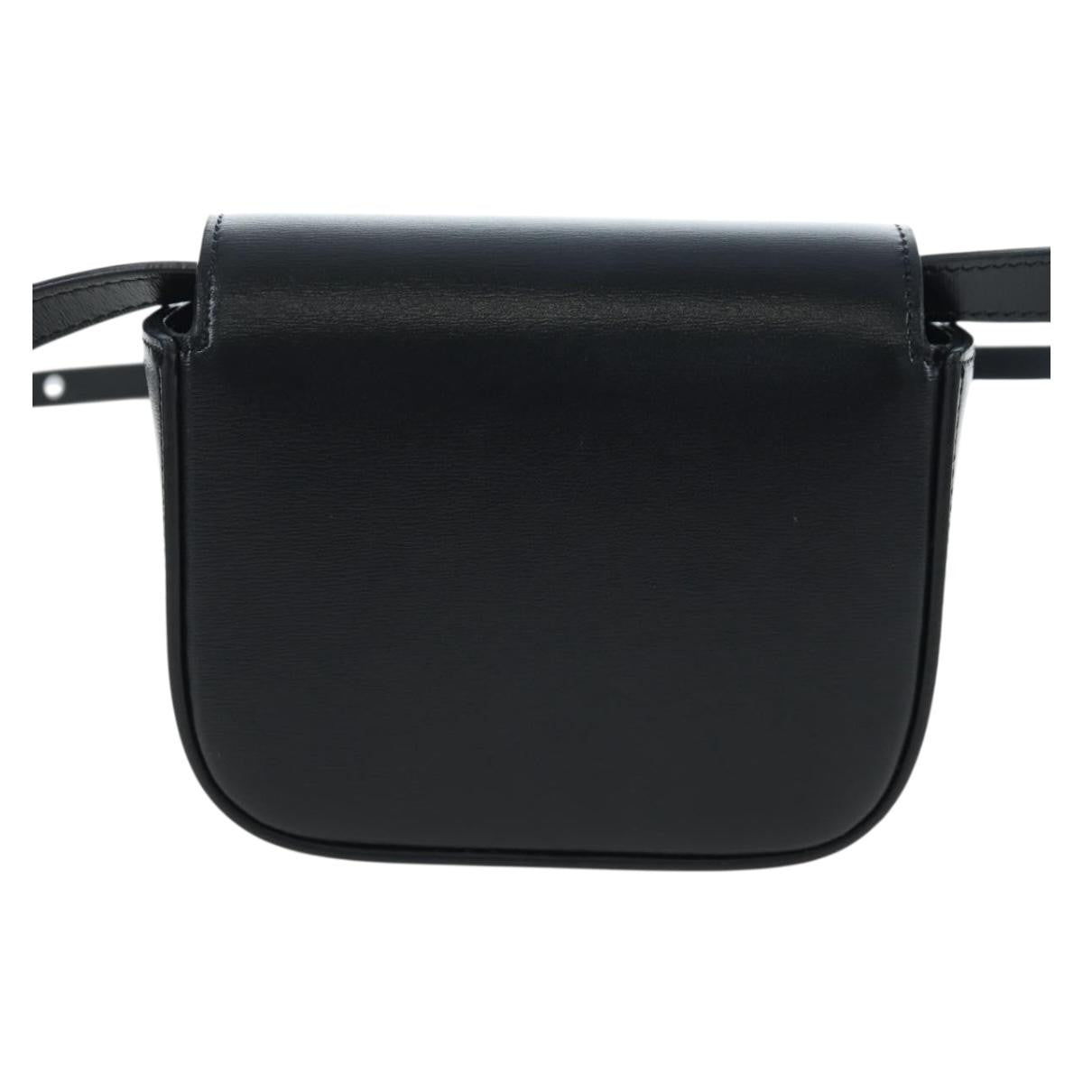 Celine Triomphe Smooth Calfskin Black Leather Shoulder Bag Bag (Pre-Owned)
