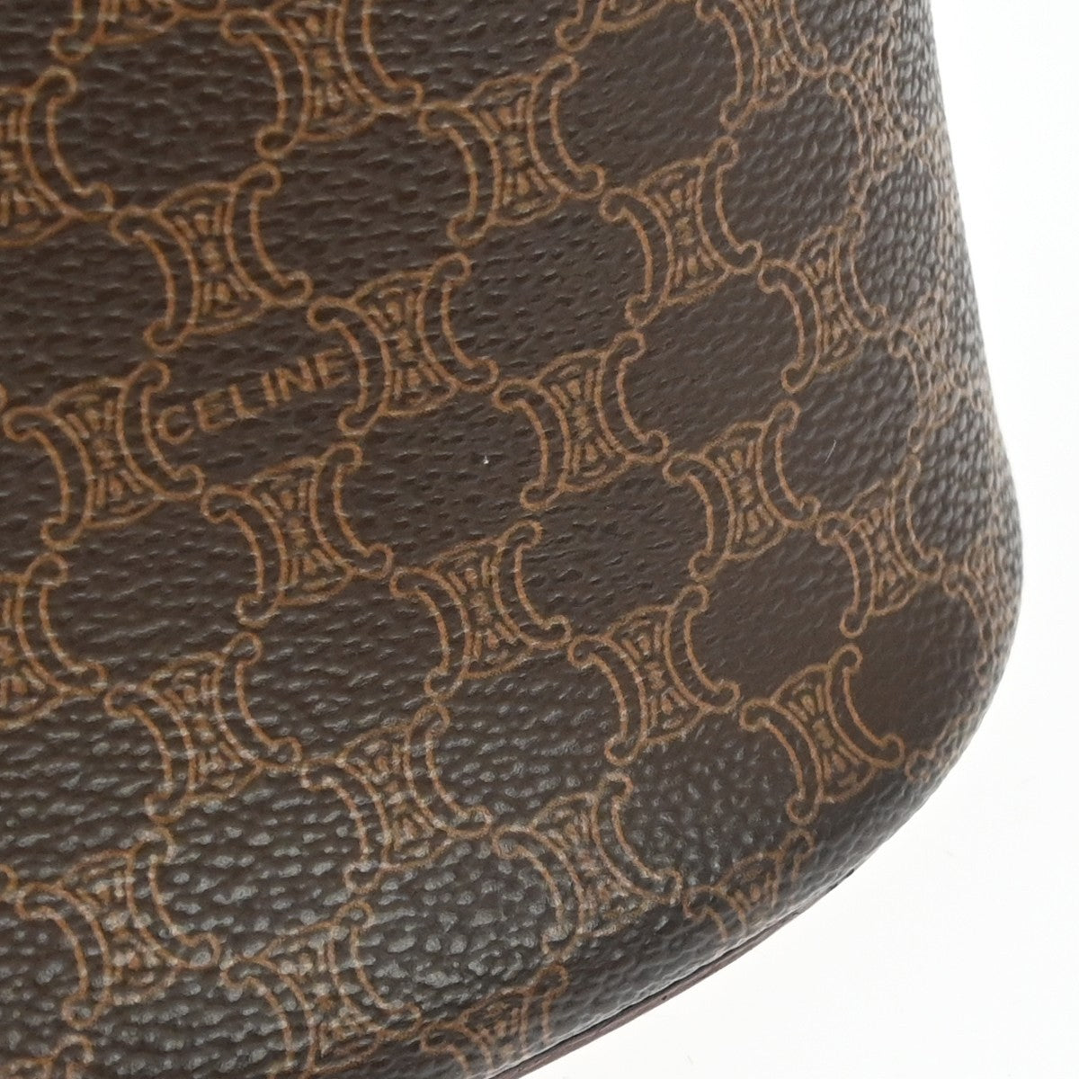 Celine Macadam Leather Brown Canvas Tote Bag Bag (Pre-Owned)