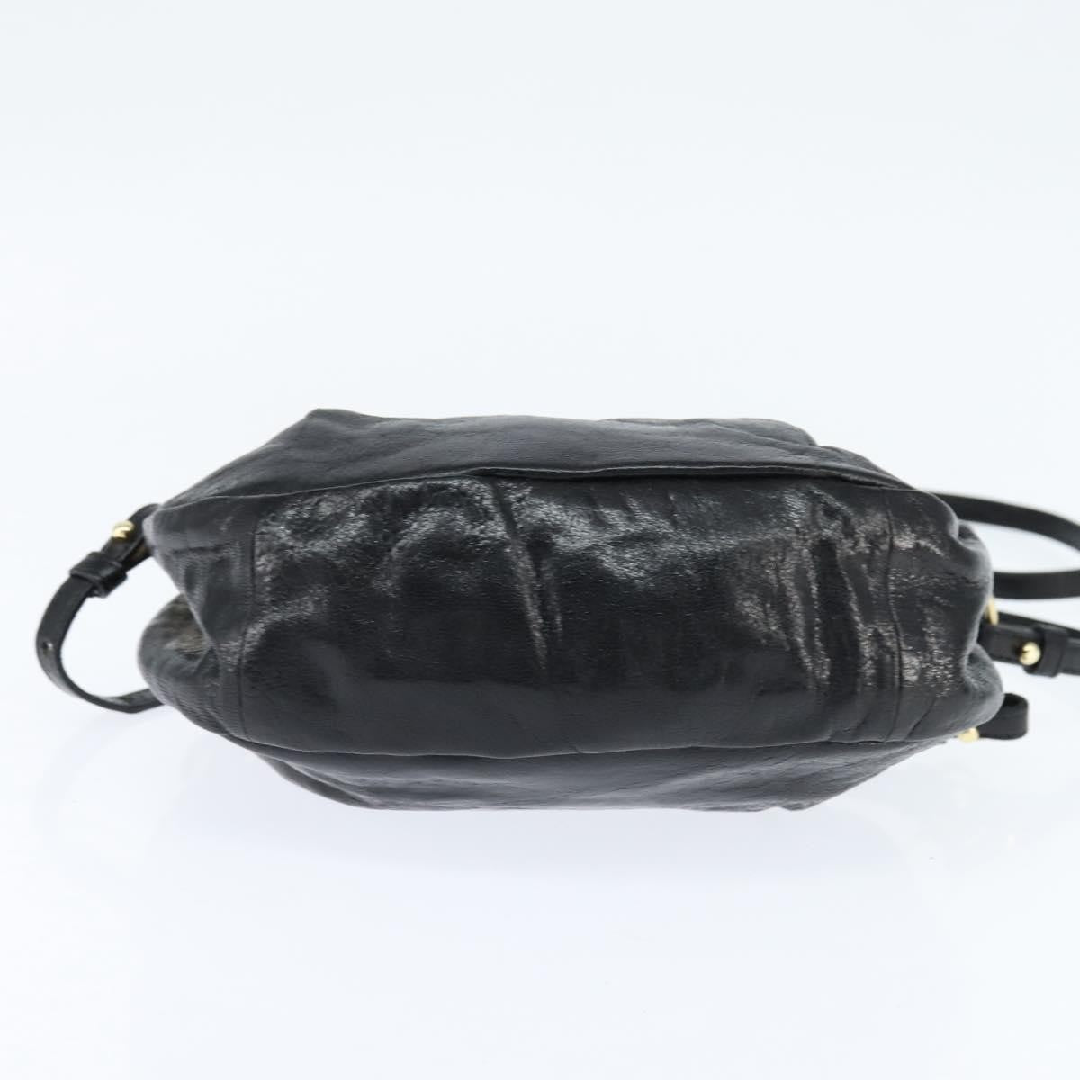 Chloe Shoulder Bag Leather Black Leather Shoulder Bag Bag (Pre-Owned)