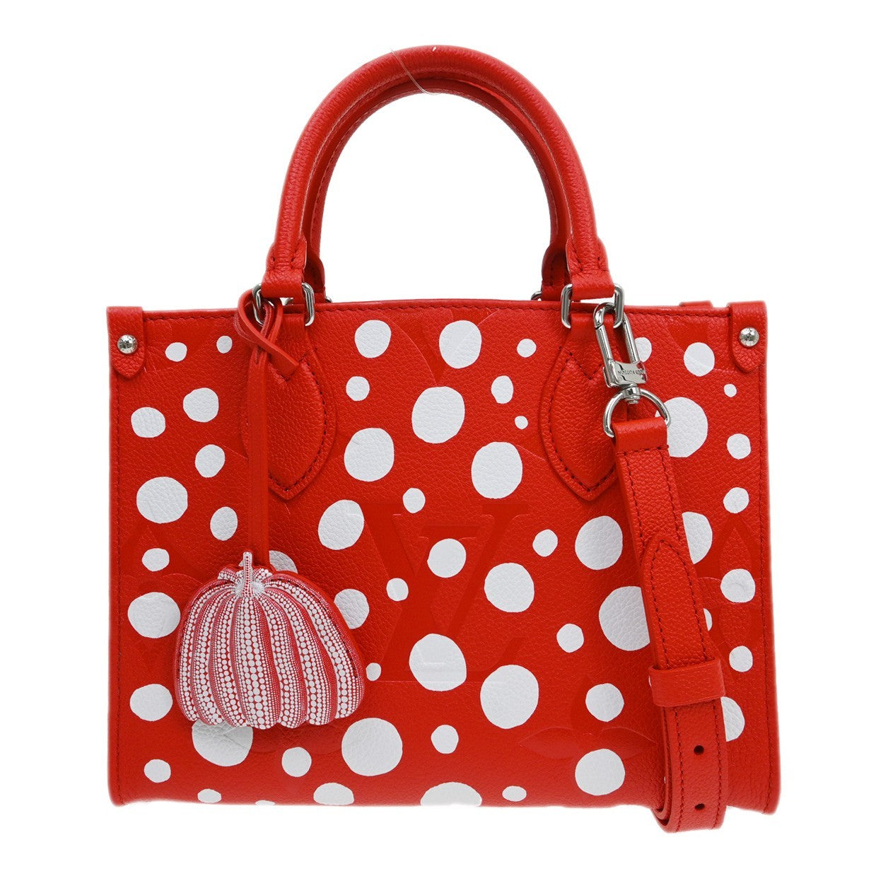 Louis Vuitton Onthego Tote Yayoi Kusama Infinity Dots Monogram Empreinte Giant Red Leather Tote Bag Bag (Pre-Owned)
