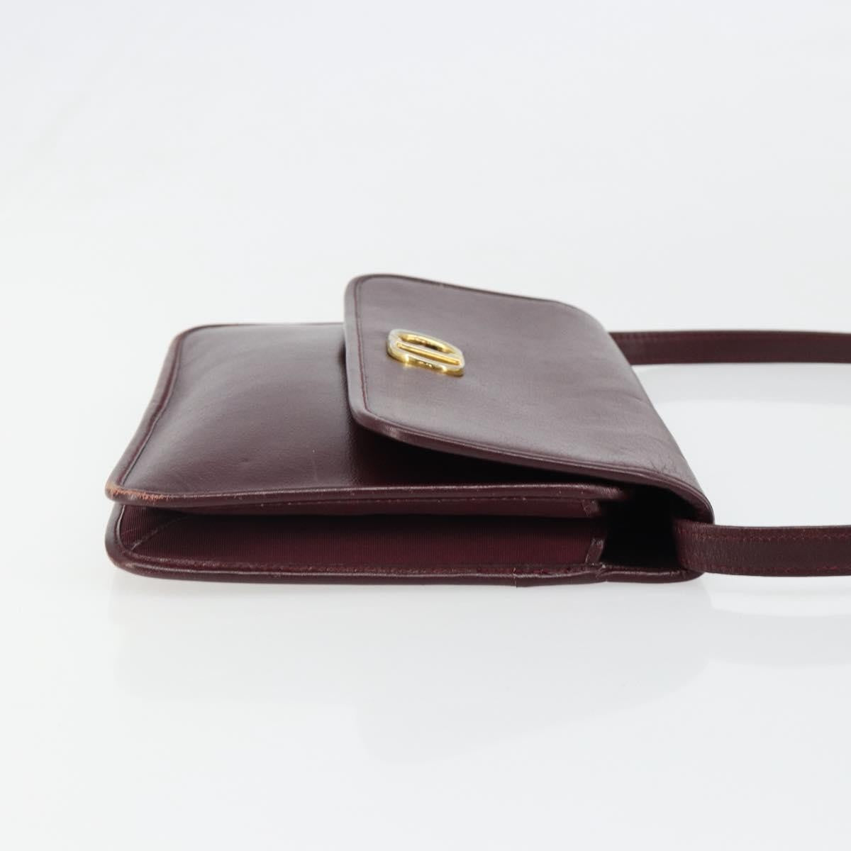 Christian Dior Shoulder Leather Burgundy Leather Shoulder Bag Bag (Pre-Owned)