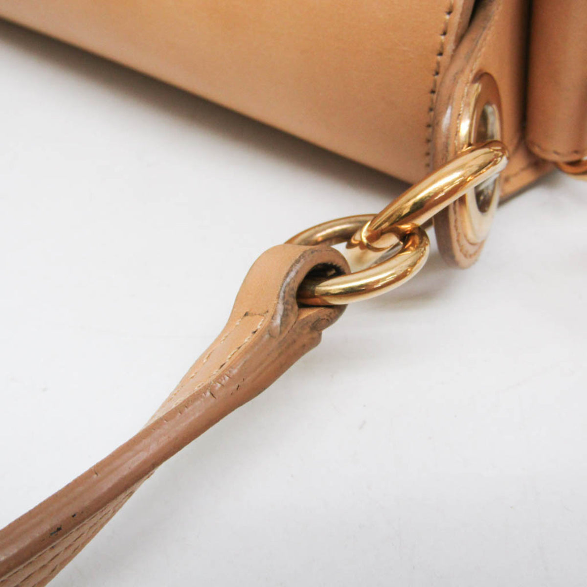 Chloe Tess Suede With Leather Beige Leather Handbag (Pre-Owned)