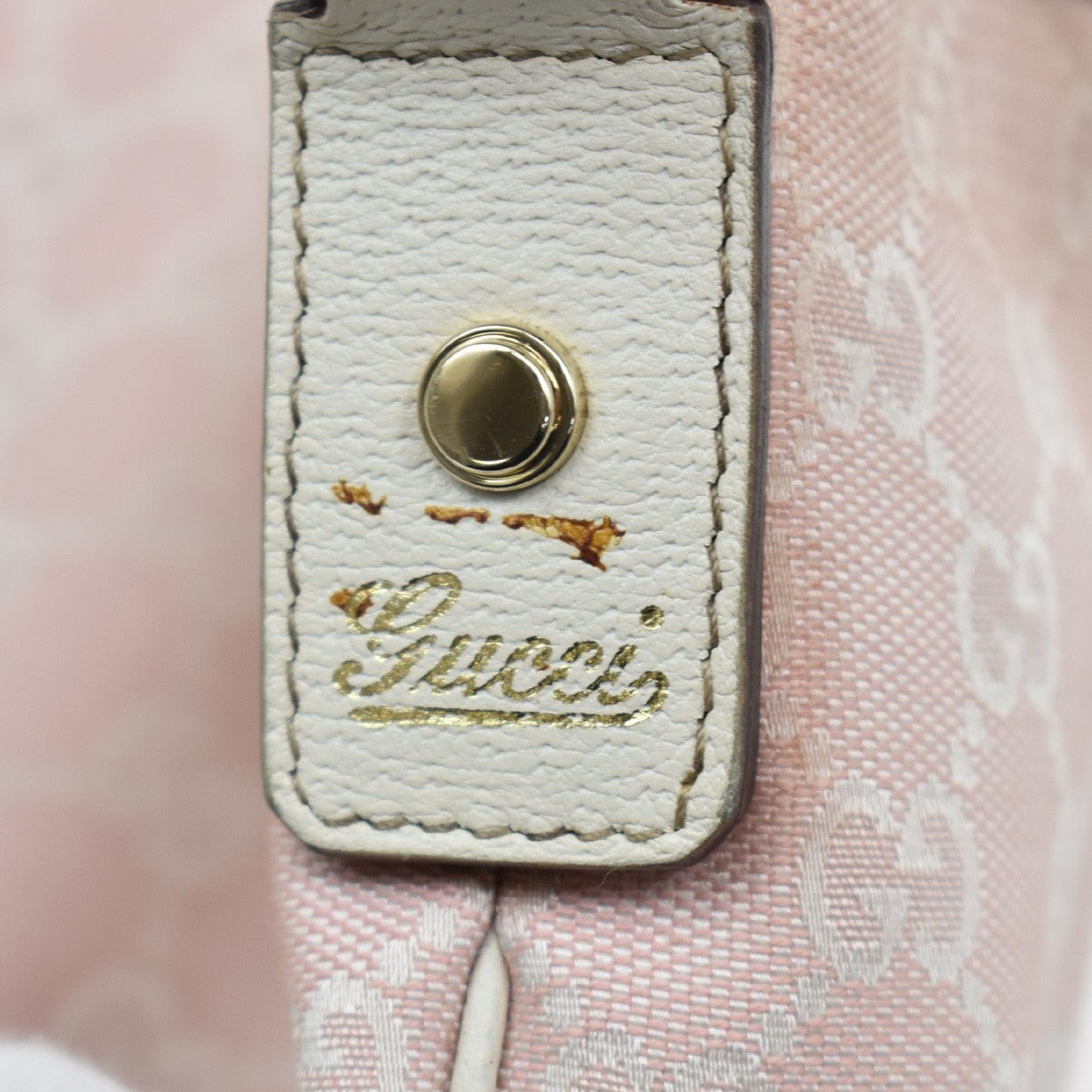 Gucci Abbey D-Ring Messenger Gg Canvas Pink Canvas Handbag (Pre-Owned)