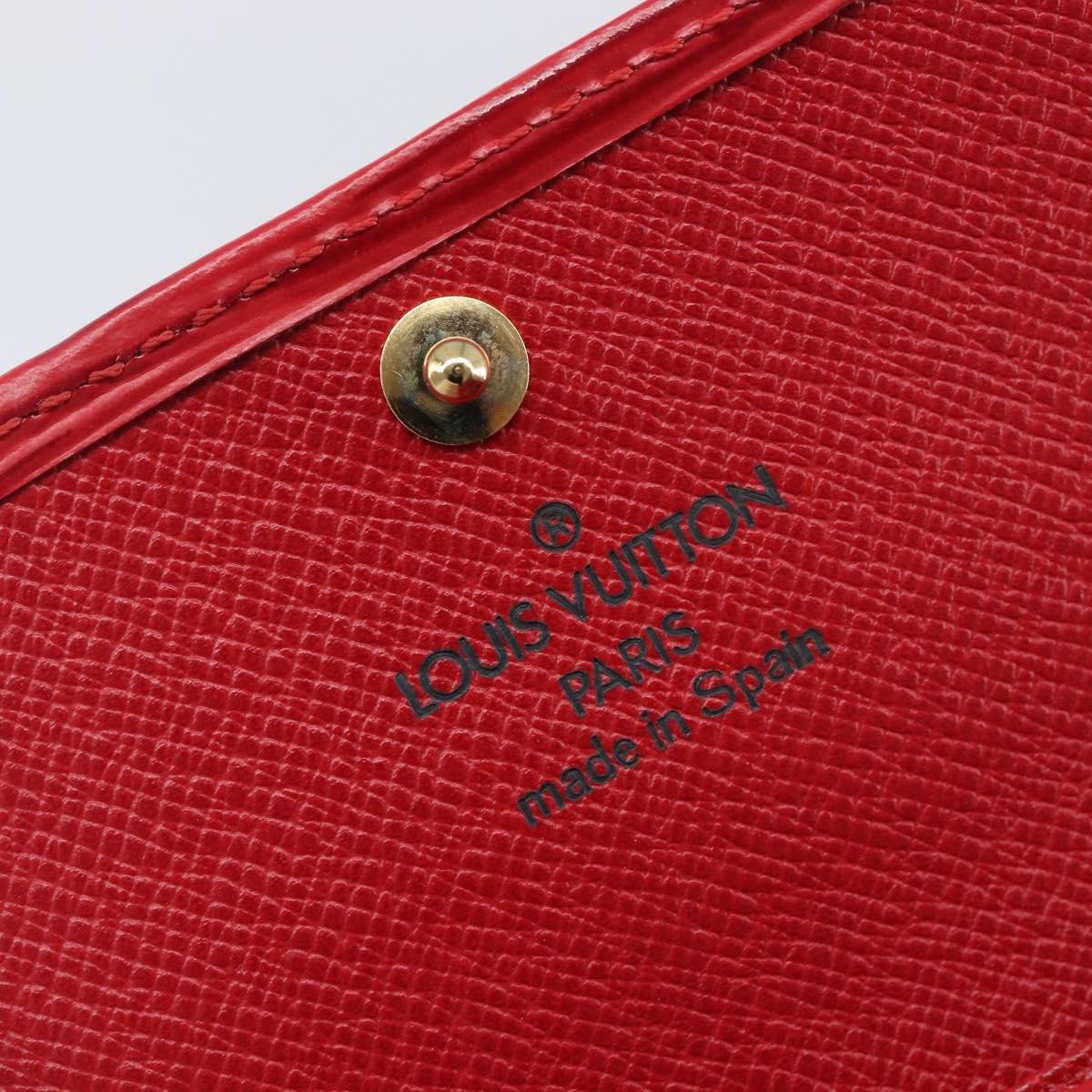 Louis Vuitton Multiclés 4 Cuir Verni Red Leather Wallets Accessory (Pre-Owned)