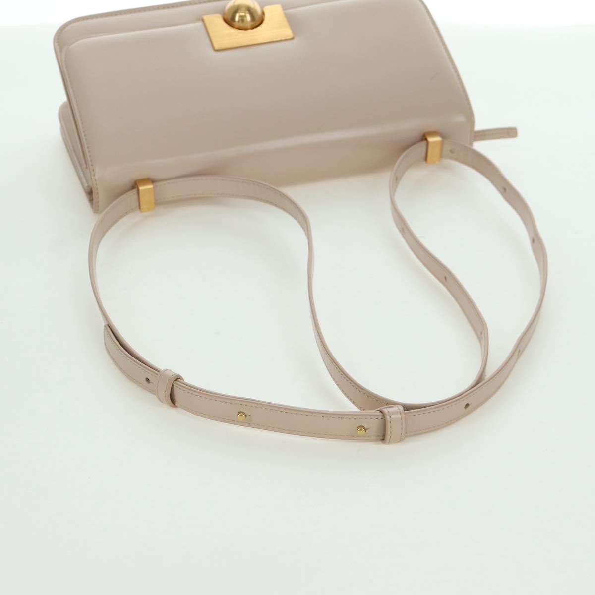 Bottega Veneta Bv Classic Textured Calfskin Beige Leather Handbag (Pre-Owned)