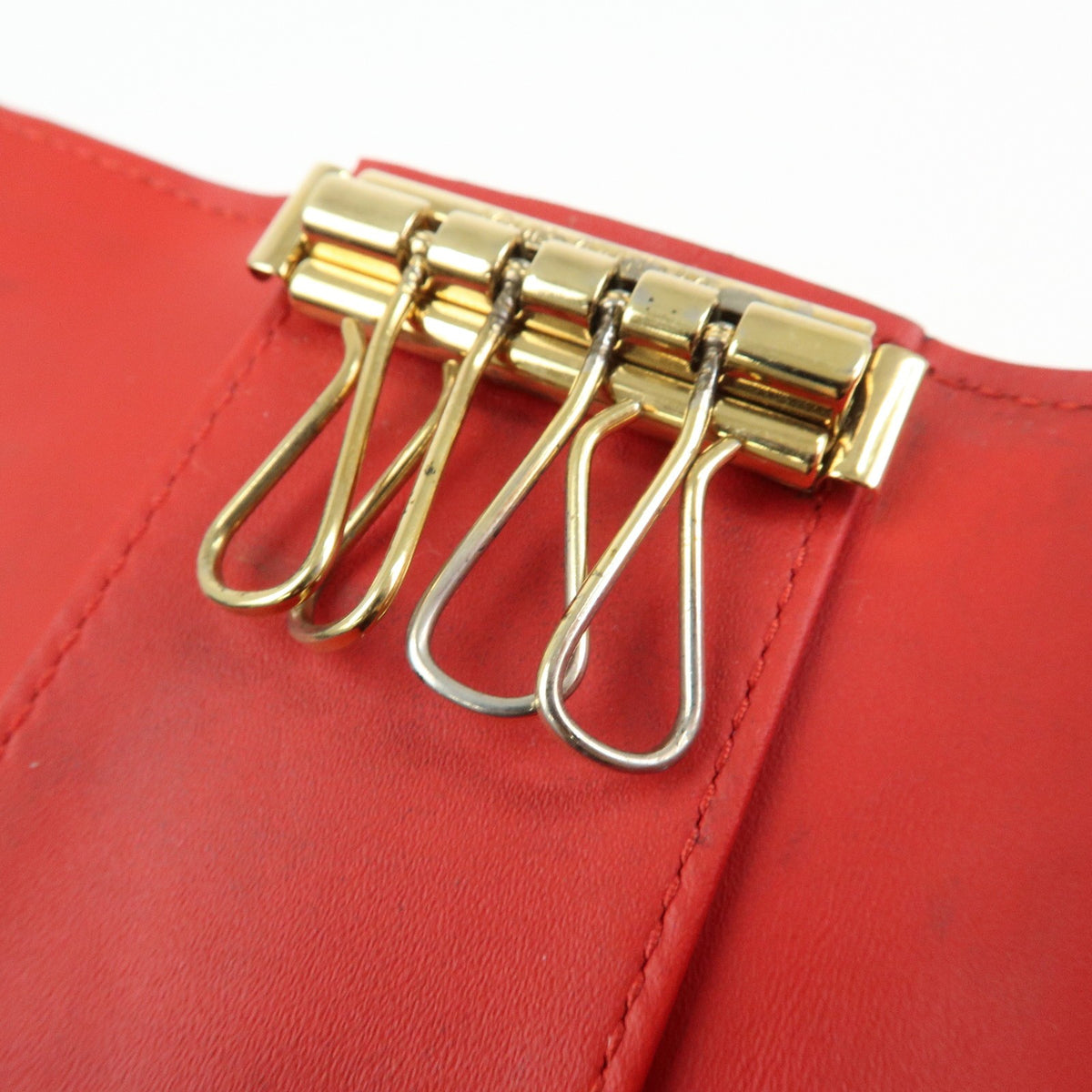 Louis Vuitton Multiclés 4 Cuir Verni Red Patent_Leather Wallets Accessory (Pre-Owned)