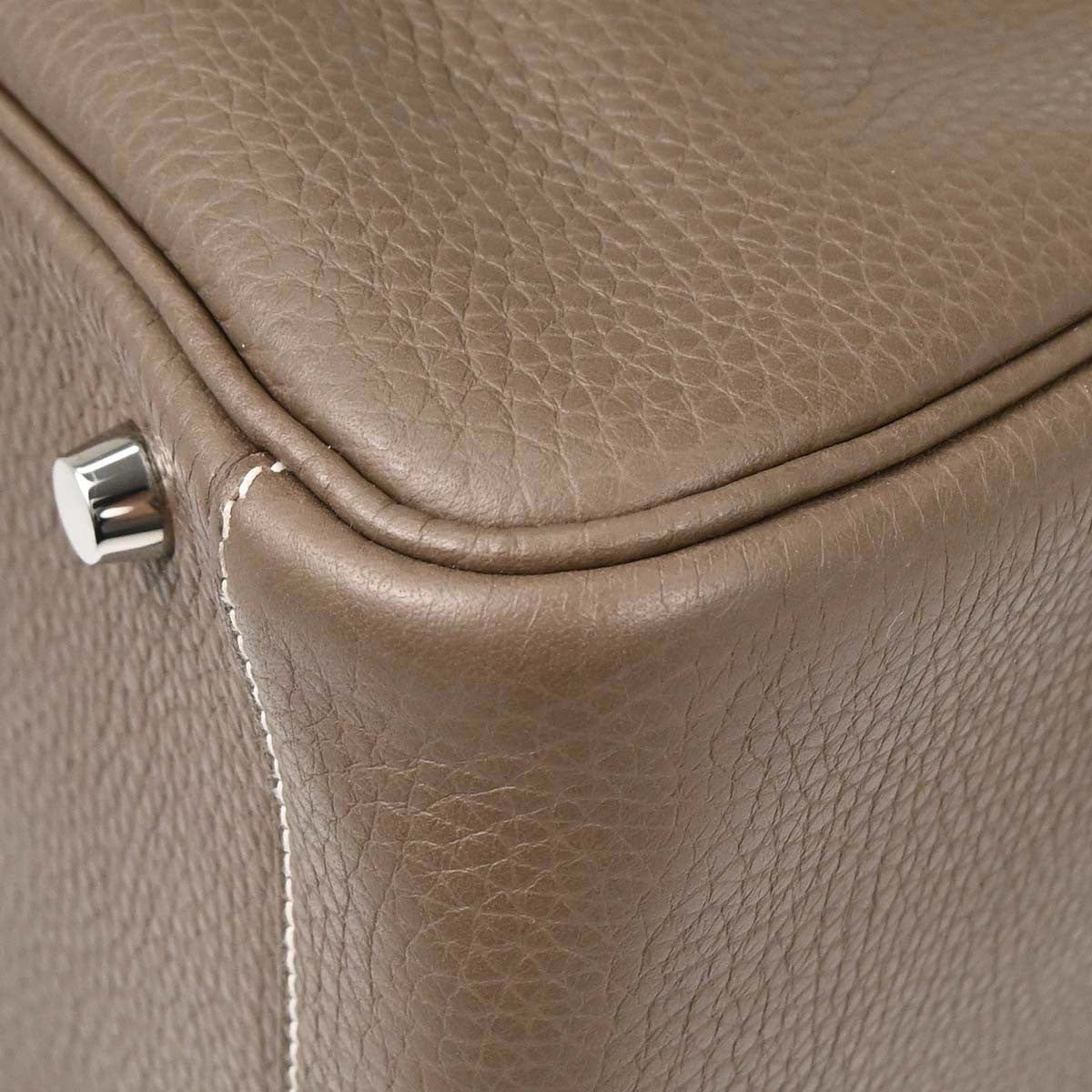 Hermes Lindy Clémence Gray Leather Shoulder Bag Bag (Pre-Owned)