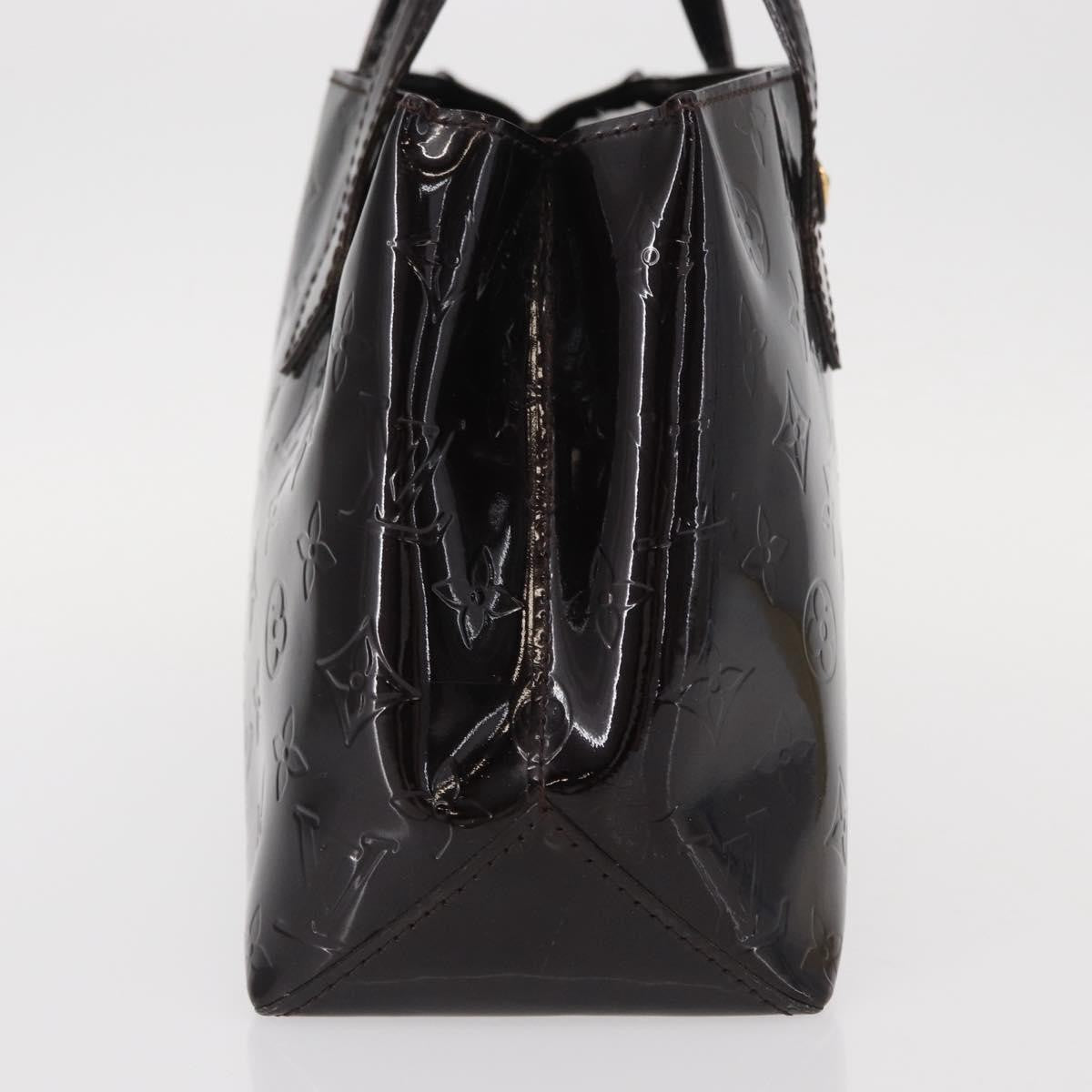 Louis Vuitton Wilshire Monogram Vernis Burgundy Patent_Leather Handbag (Pre-Owned)