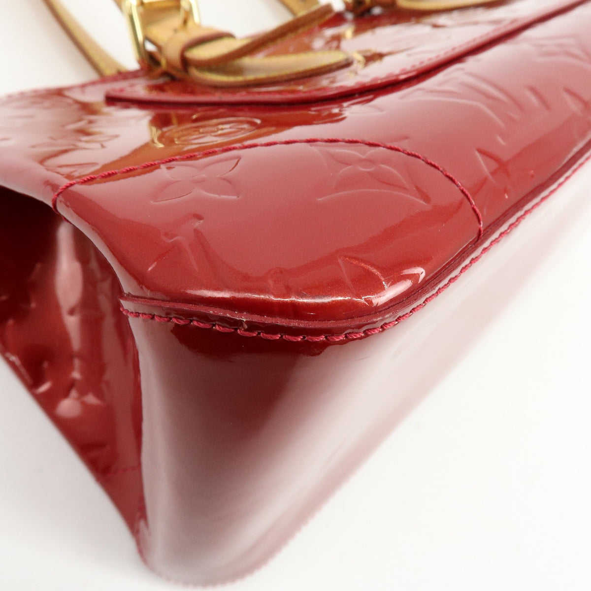 Louis Vuitton Rosewood Avenue Monogram Vernis Red Patent_Leather Handbag (Pre-Owned)