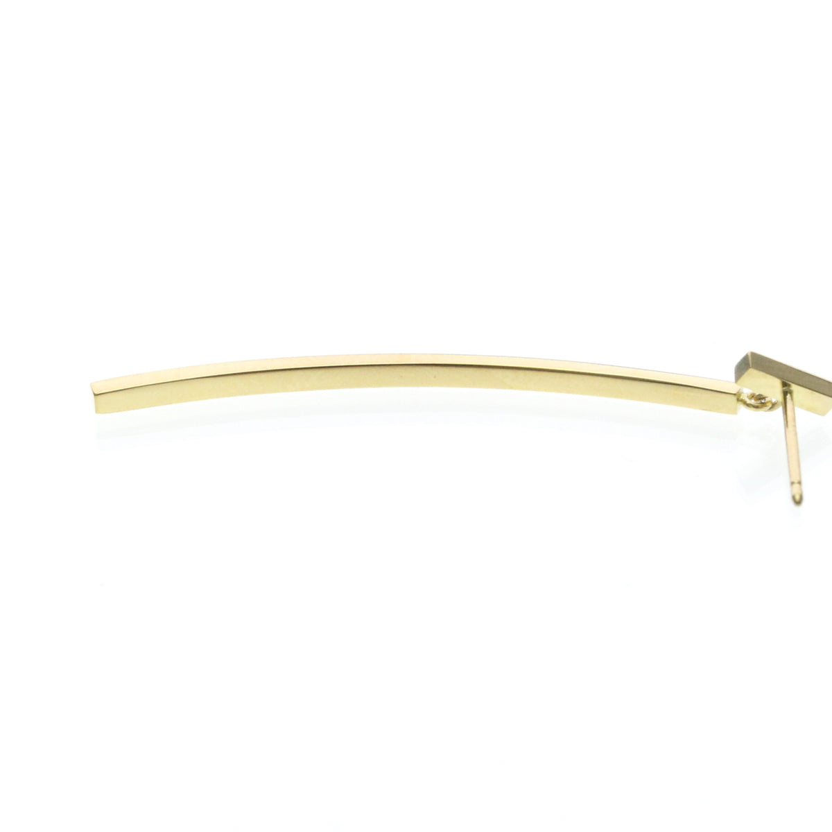 Tiffany & Co. T Wire Bar 18K Yellow Gold Gold Yellow_Gold Earrings Jewelry (Pre-Owned)