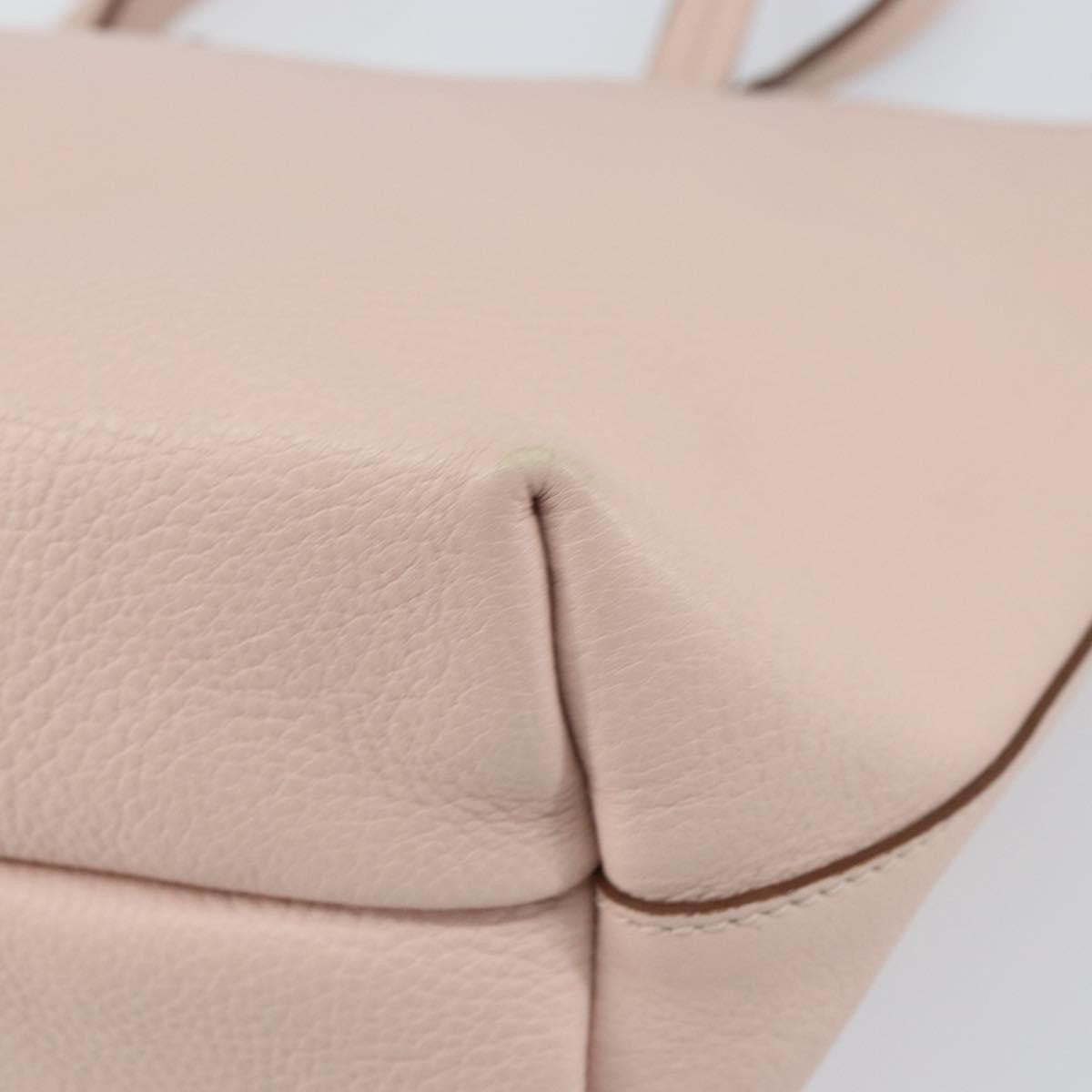 Salvatore Ferragamo Gancini Leather Pink Leather Tote Bag Bag (Pre-Owned)