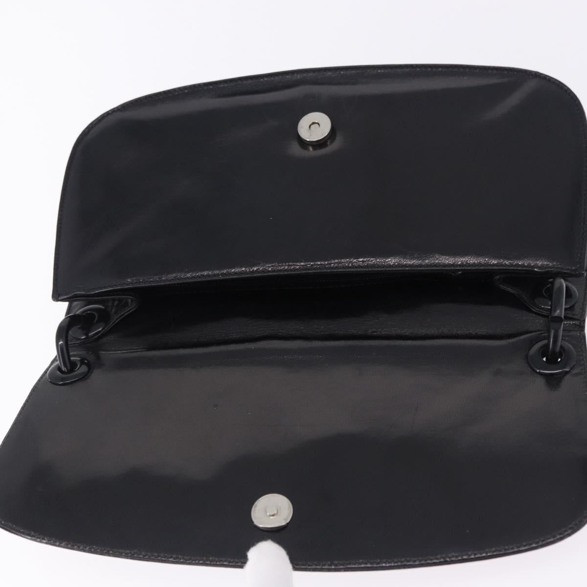 Prada Chain Shoulder Leather Black Leather Shoulder Bag Bag (Pre-Owned)