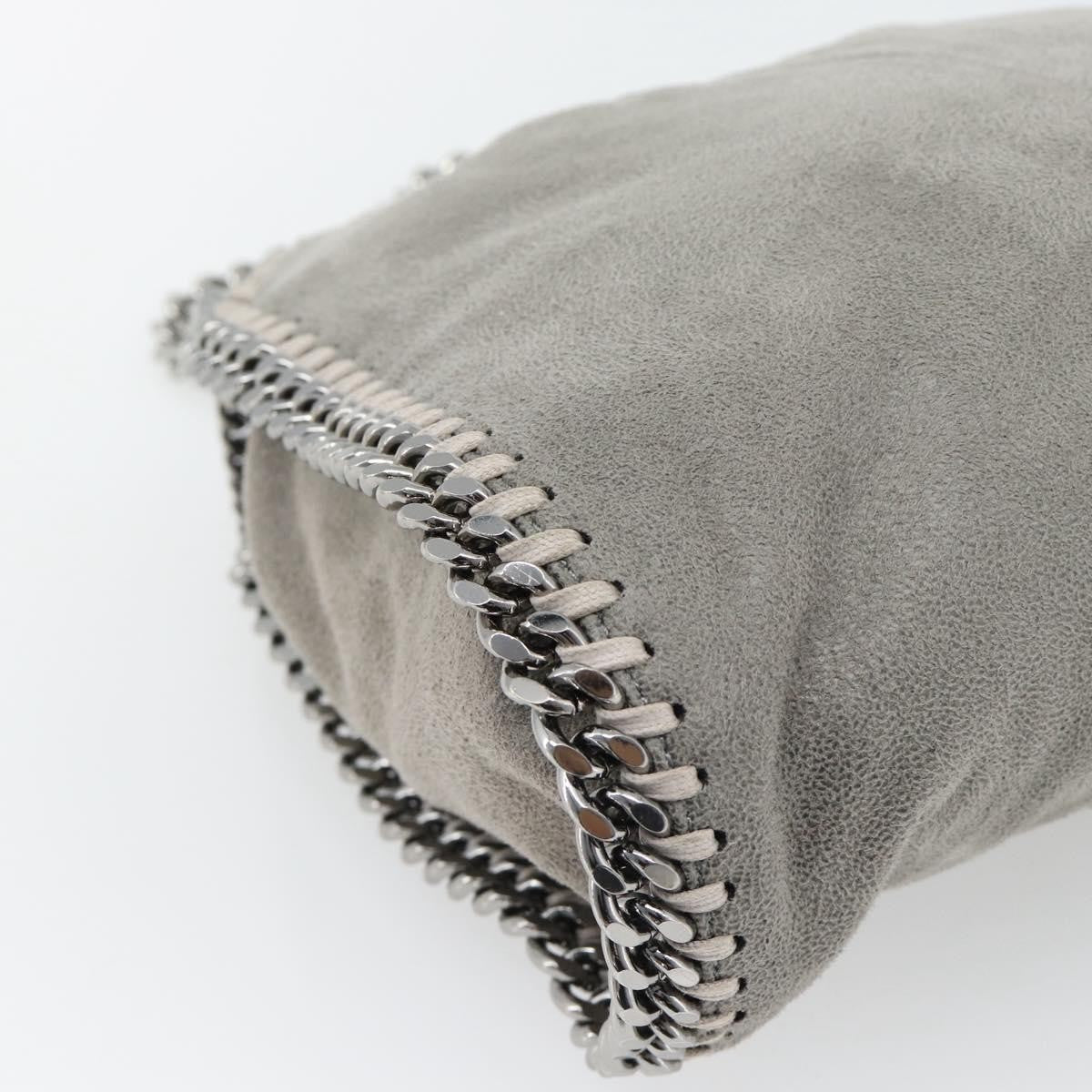 Stella Mccartney Falabella Fold Over Shaggy Deer Gray Polyester Shoulder Bag Bag (Pre-Owned)