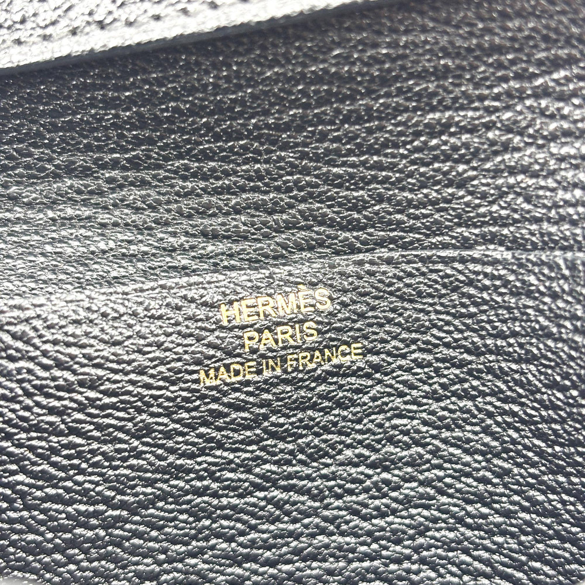 Hermes Bearn Epsom Black Leather Wallets Accessory (Pre-Owned)