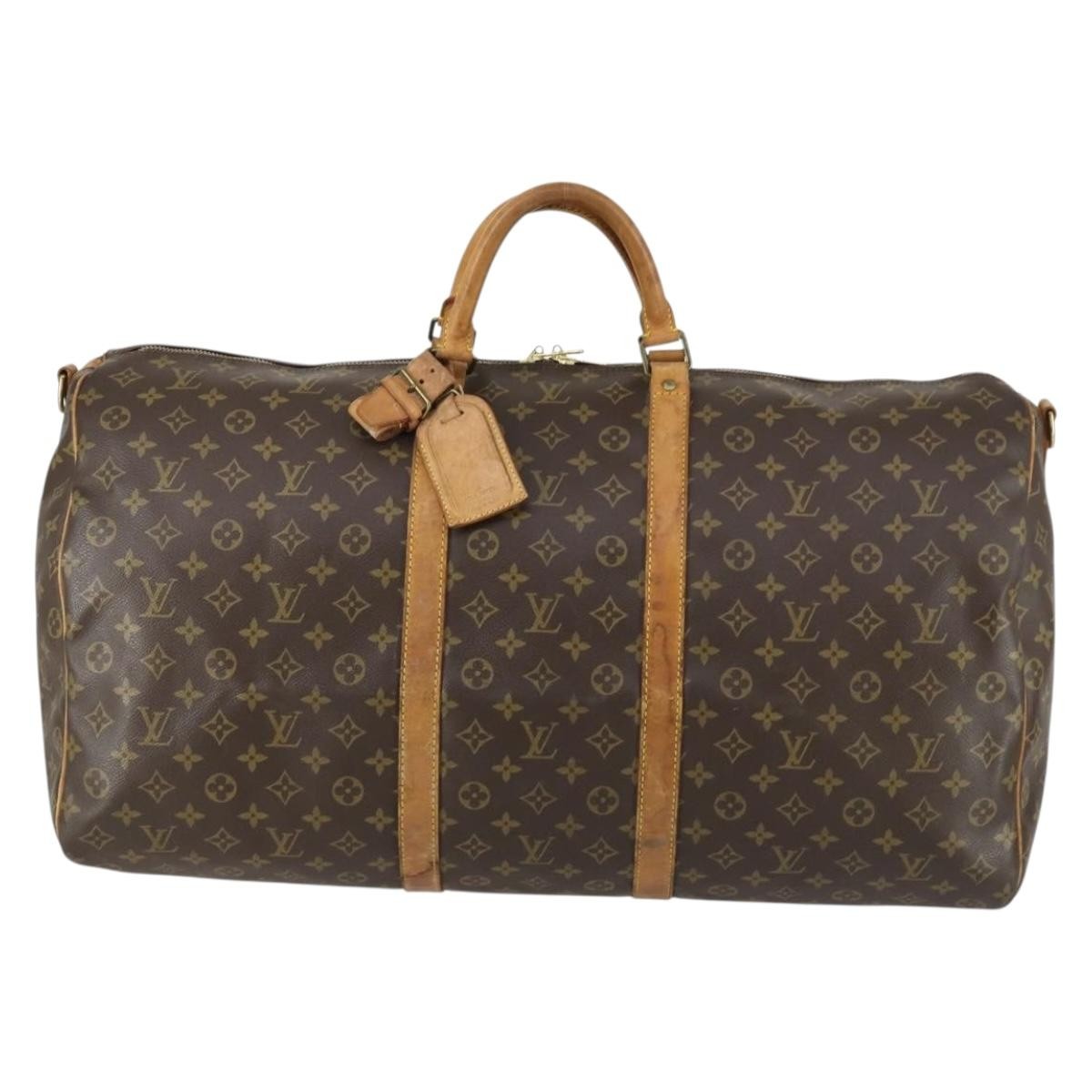 Louis Vuitton Keepall Bandouliere Monogram Canvas Brown Canvas Travel Bag Bag (Pre-Owned)