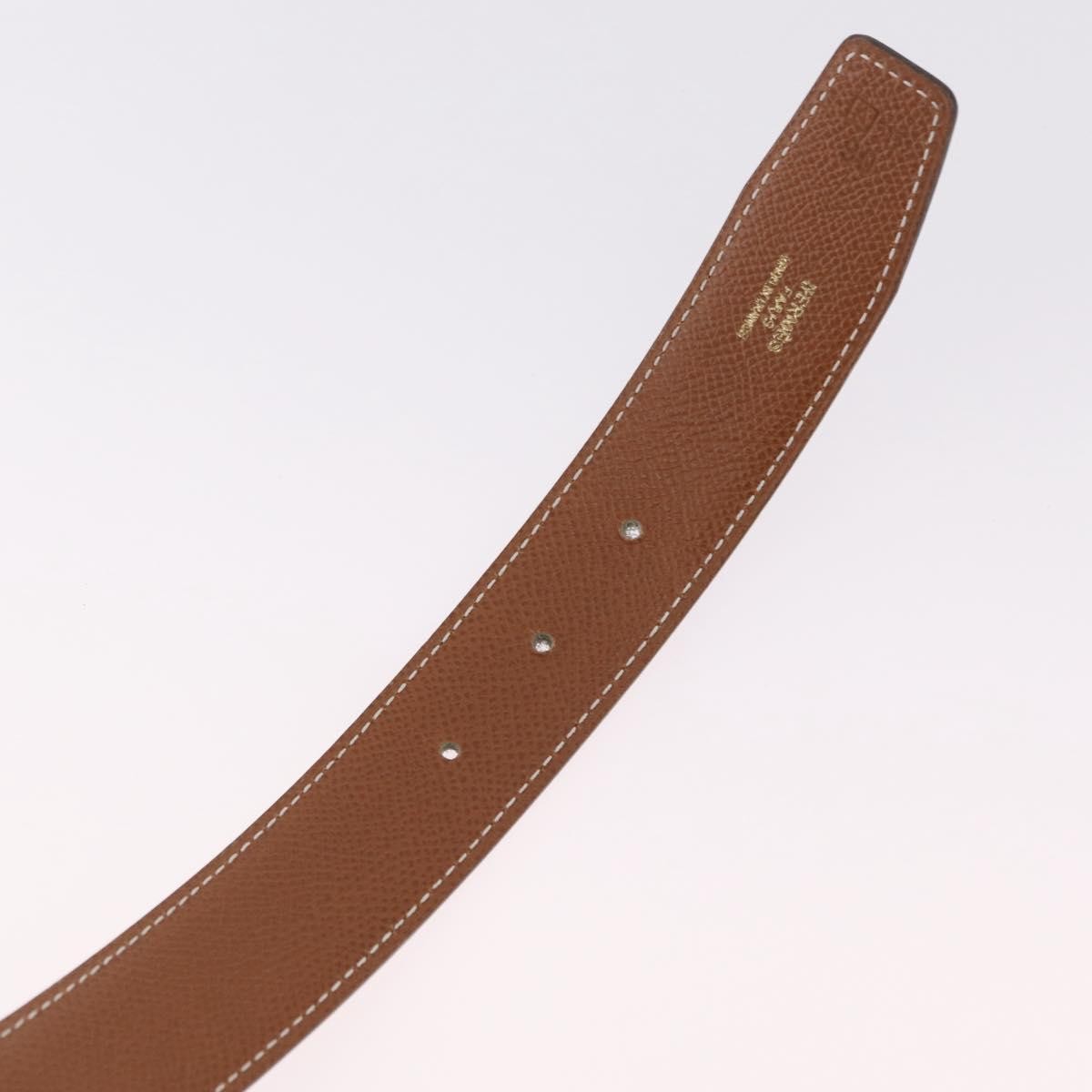 Hermes Constance Reversible Belt Leather Black Leather Belts Accessory (Pre-Owned)