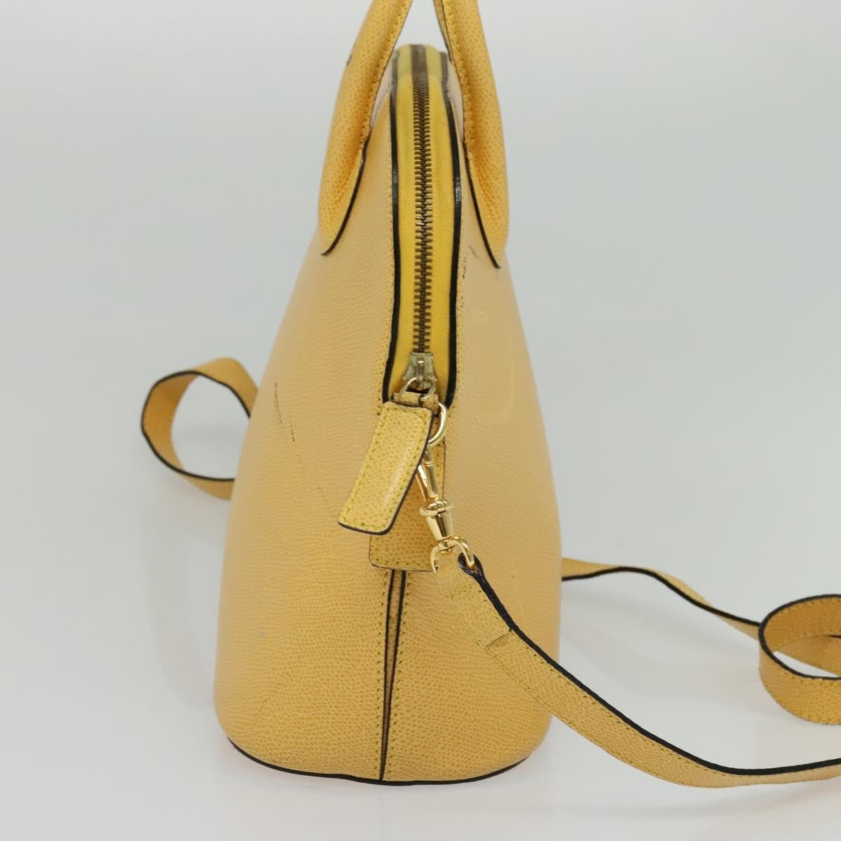 Celine Handbag Leather Yellow Leather Handbag (Pre-Owned)