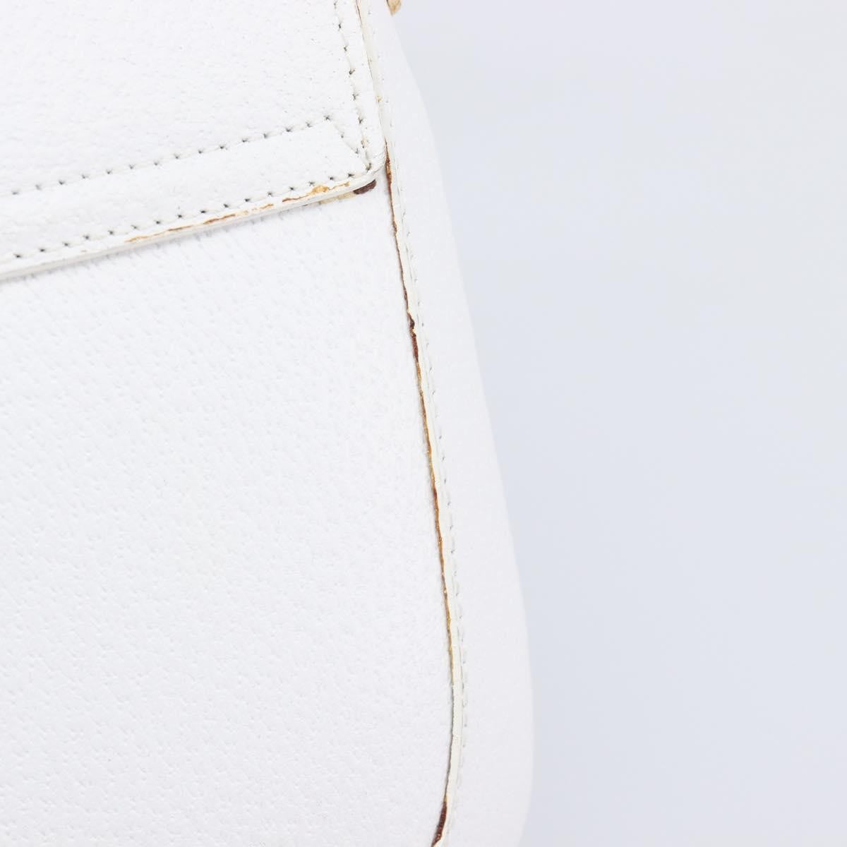 Gucci Shoulder Leather White Leather Shoulder Bag Bag (Pre-Owned)