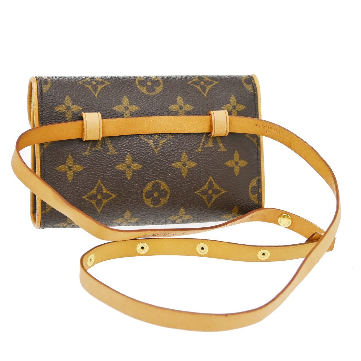 Louis Vuitton Florentine Waist Monogram Canvas Brown Canvas Handbag (Pre-Owned)