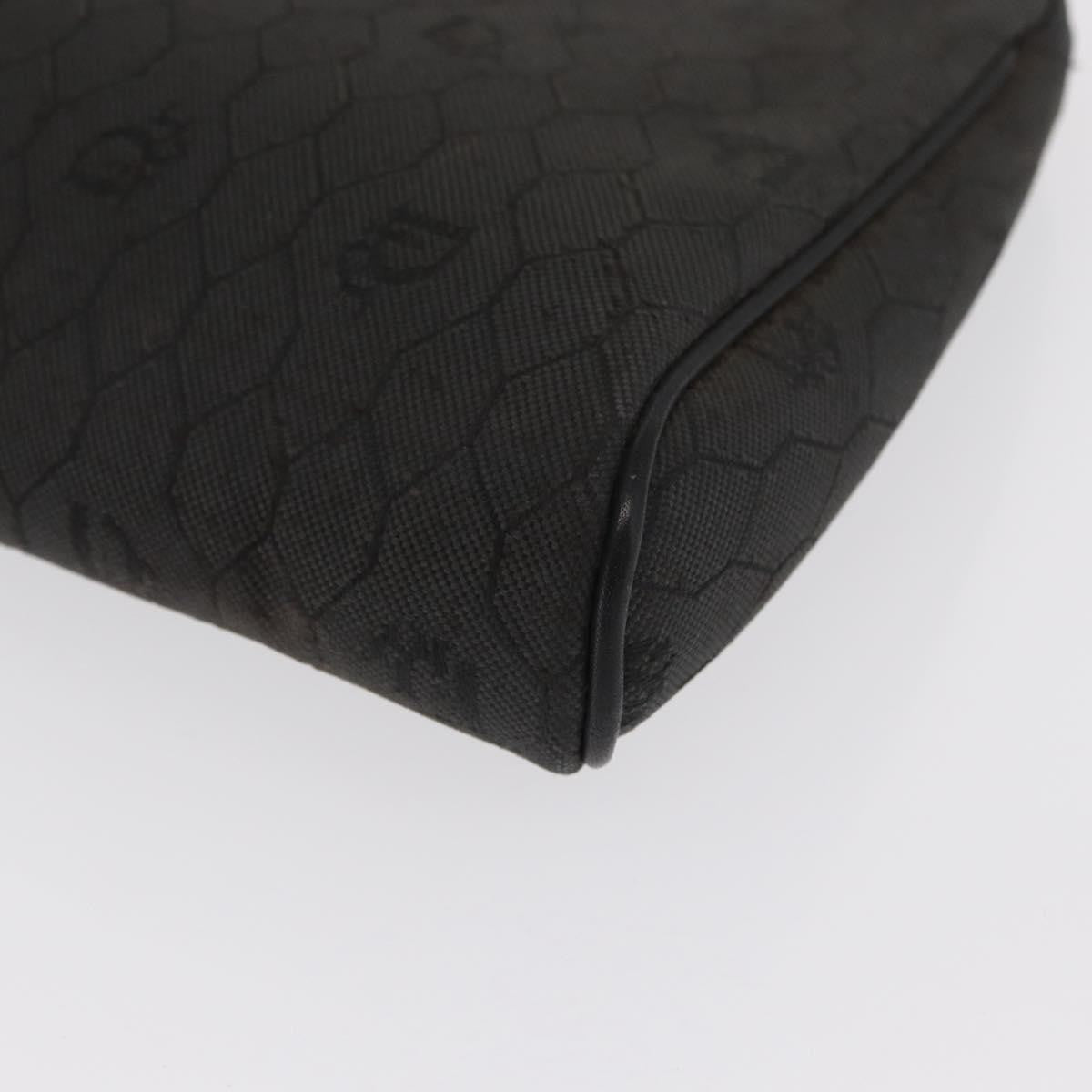 Christian Dior Vintage Honeycomb Clutch Canvas Black Canvas Clutche & Pouche Bag (Pre-Owned)