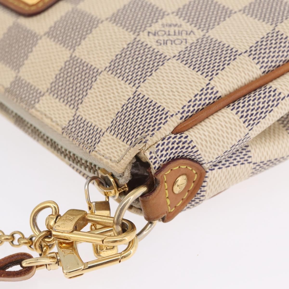 Louis Vuitton Eva Damier White Canvas Handbag (Pre-Owned)