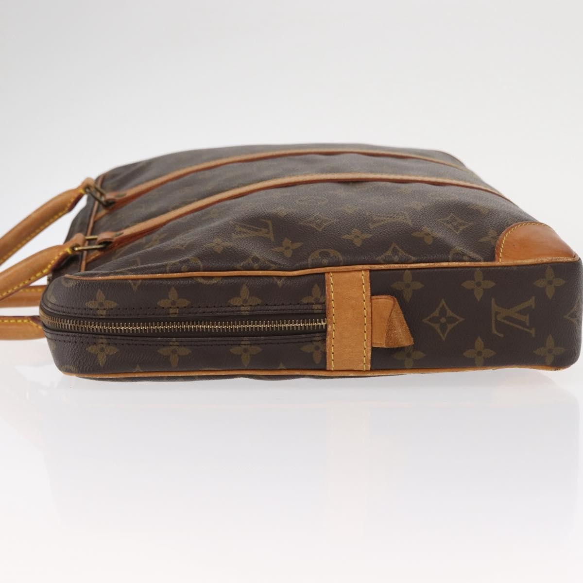 Louis Vuitton Porte-Documents Voyage Macassar Monogram Canvas Brown Canvas Briefcase Bag (Pre-Owned)